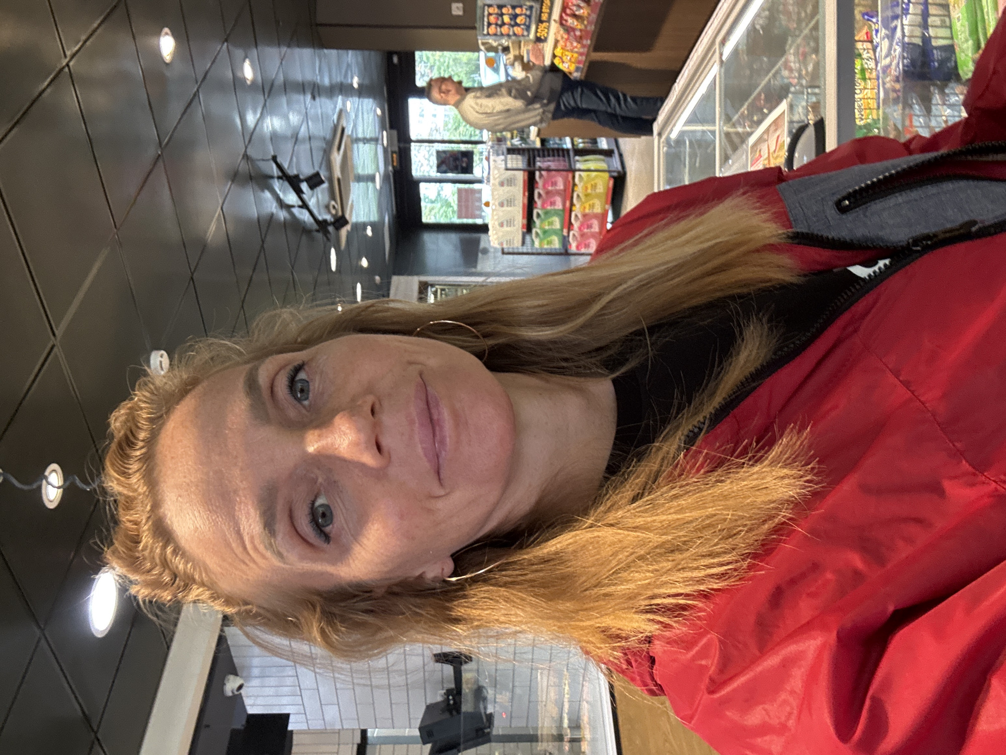 Inside a Saint Petersburg gas station mini-market and Pizza Hut
