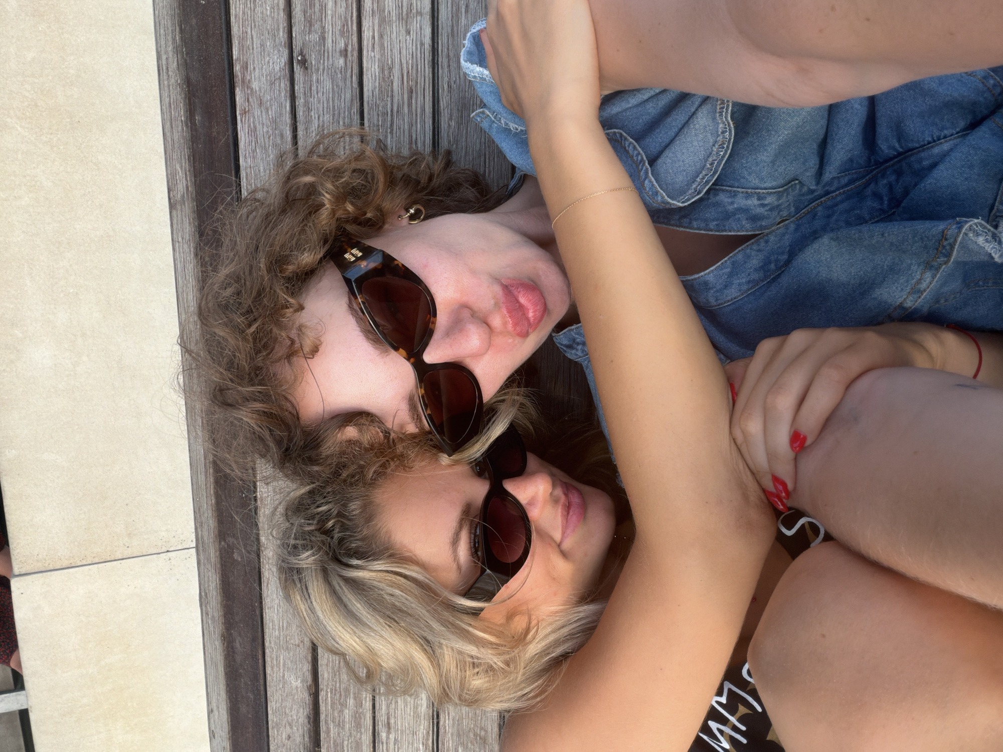 Lazy afternoon on a Tel Aviv beach deck
