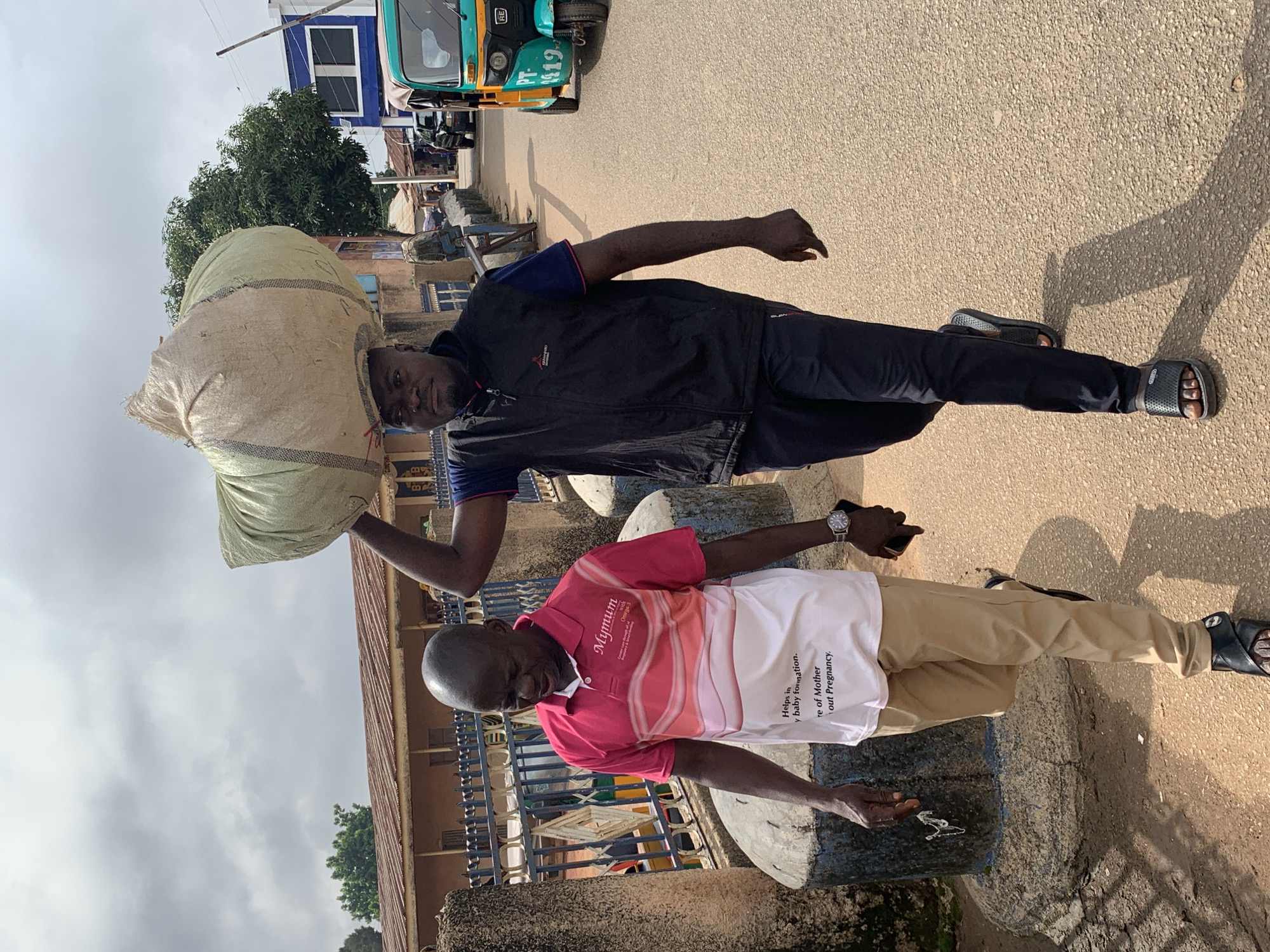 Morning street life on foot in Jos, Nigeria
