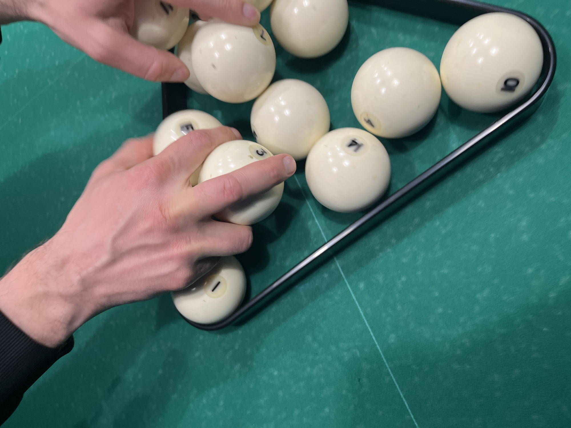 Casual pool hall activity documented by witnesses