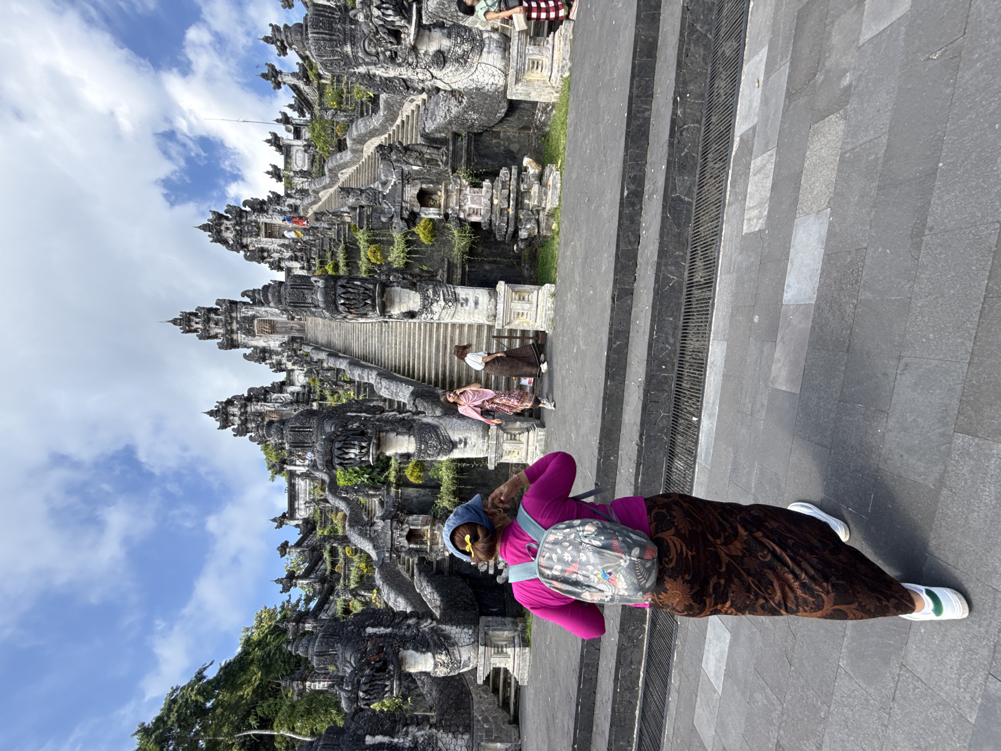 Visitors at Lempuyang Temple, Bali's iconic hilltop shrine
