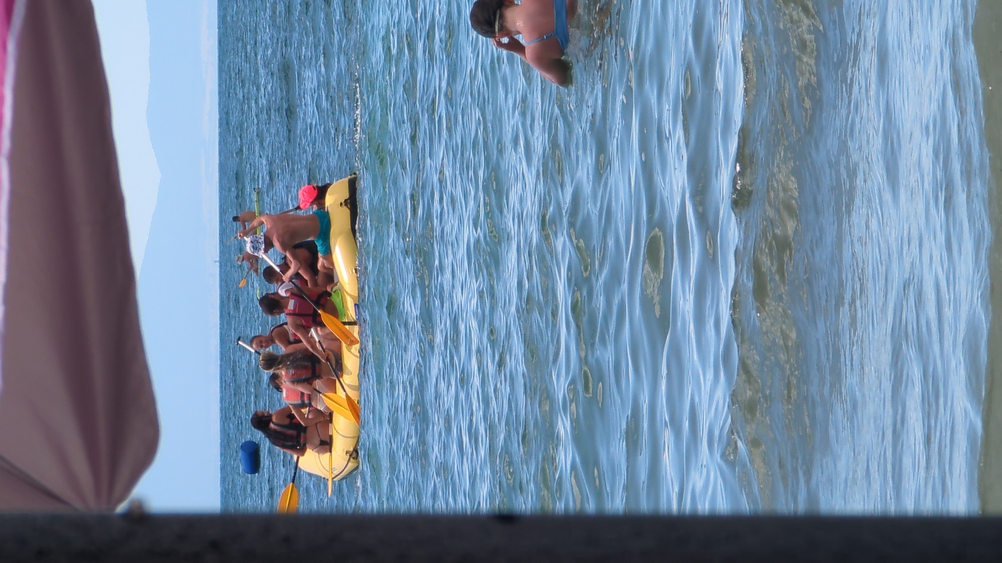 Rafting and swimming in the Black Sea off Nesebar