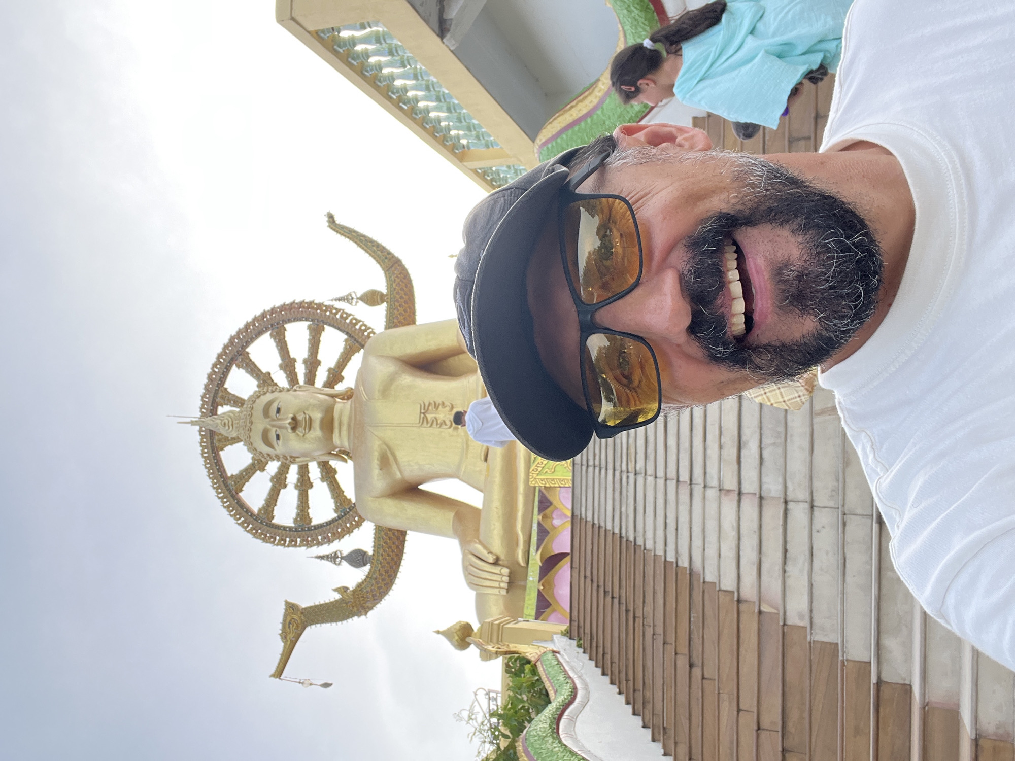 Morning visit to Wat Plai Laem's golden Buddha and temple grounds