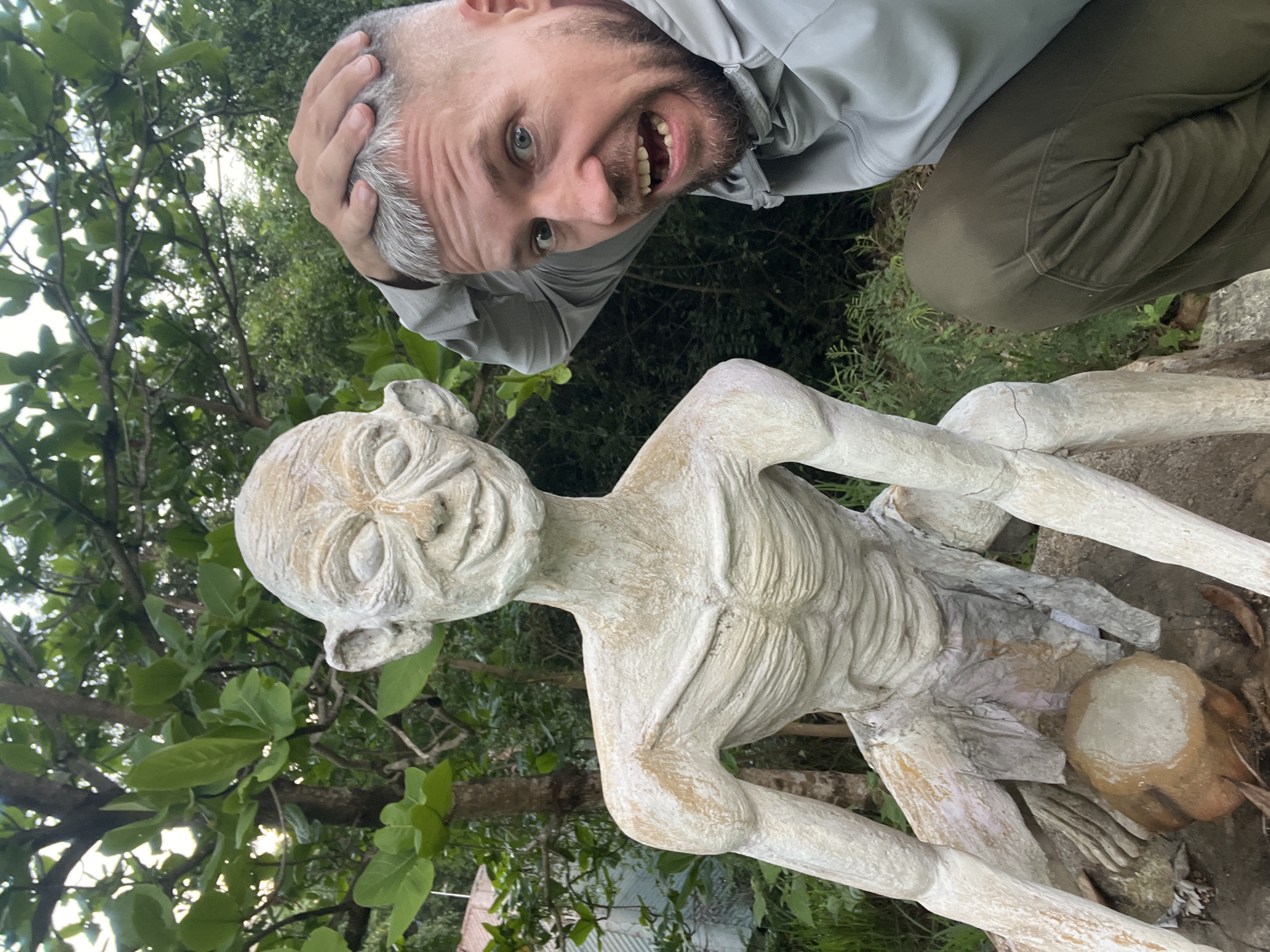 Tourist explores fantasy sculpture park in Nha Trang, Vietnam