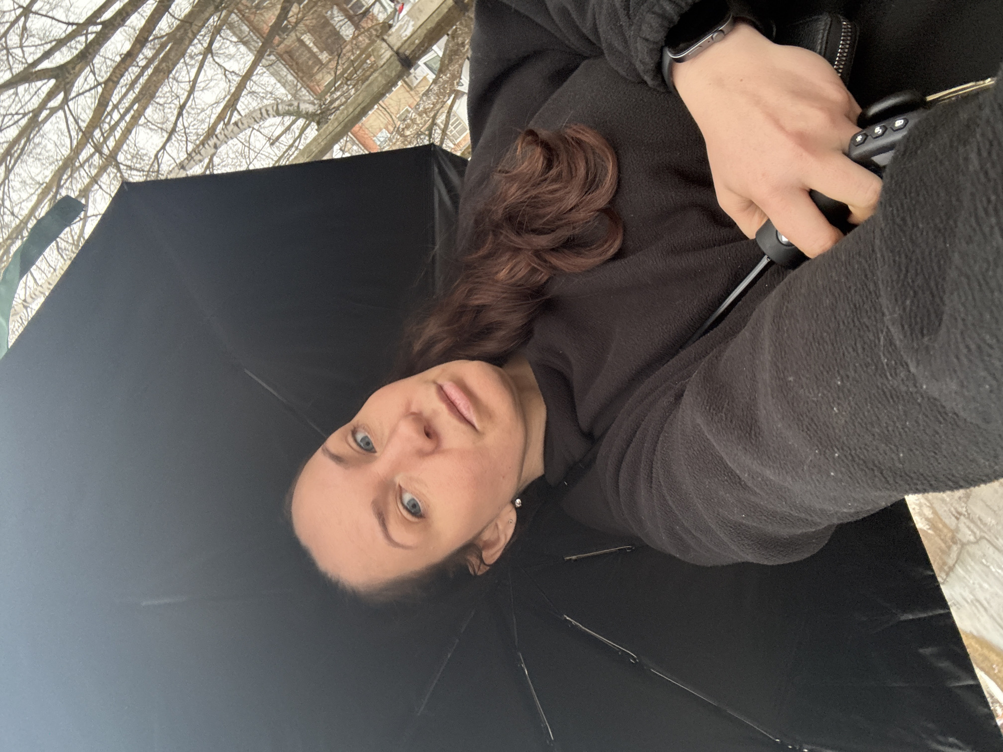 Woman takes early morning selfies in Chaikovsky bedroom