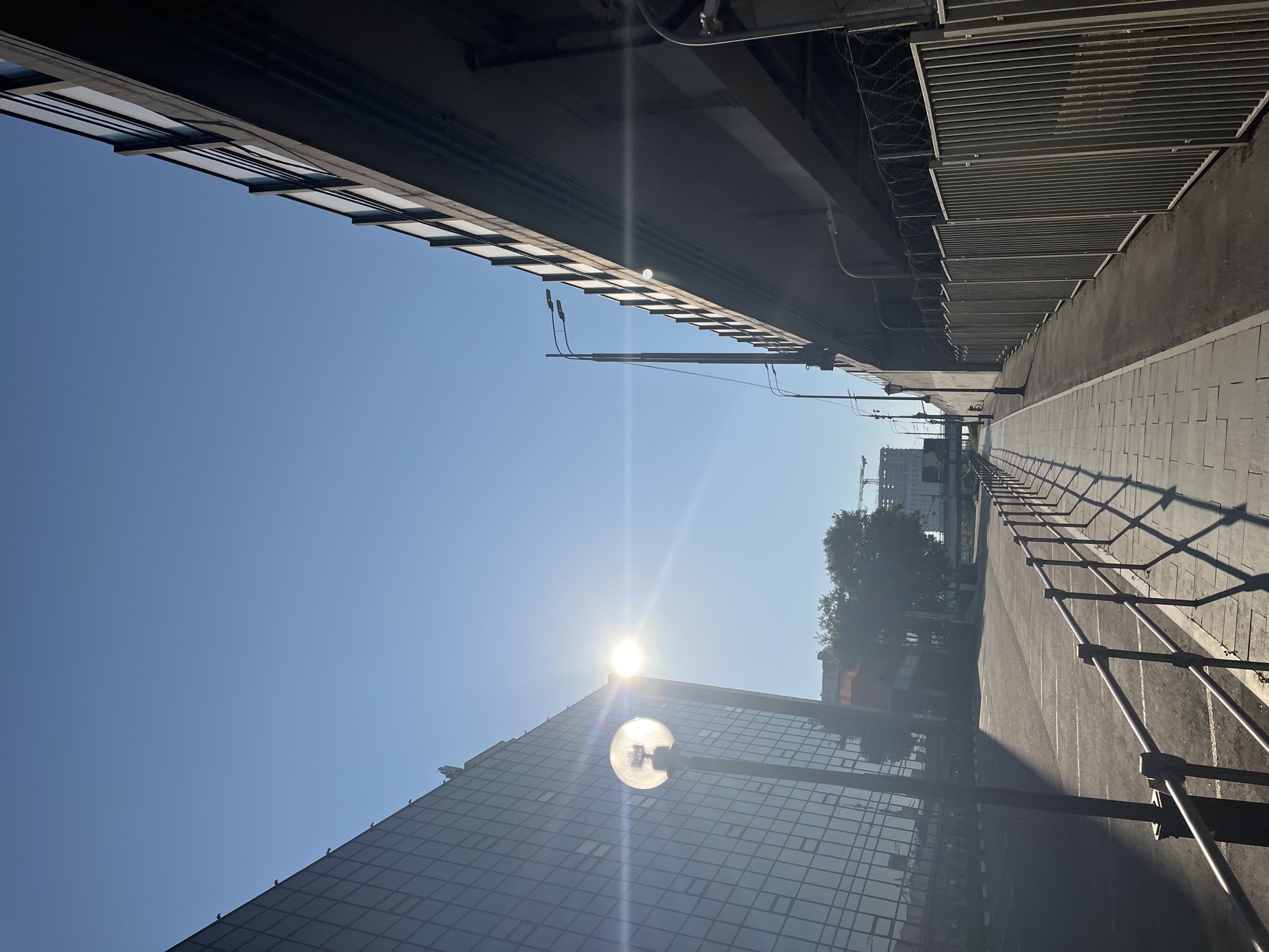 Street-level Moscow near a metro station on a clear summer day
