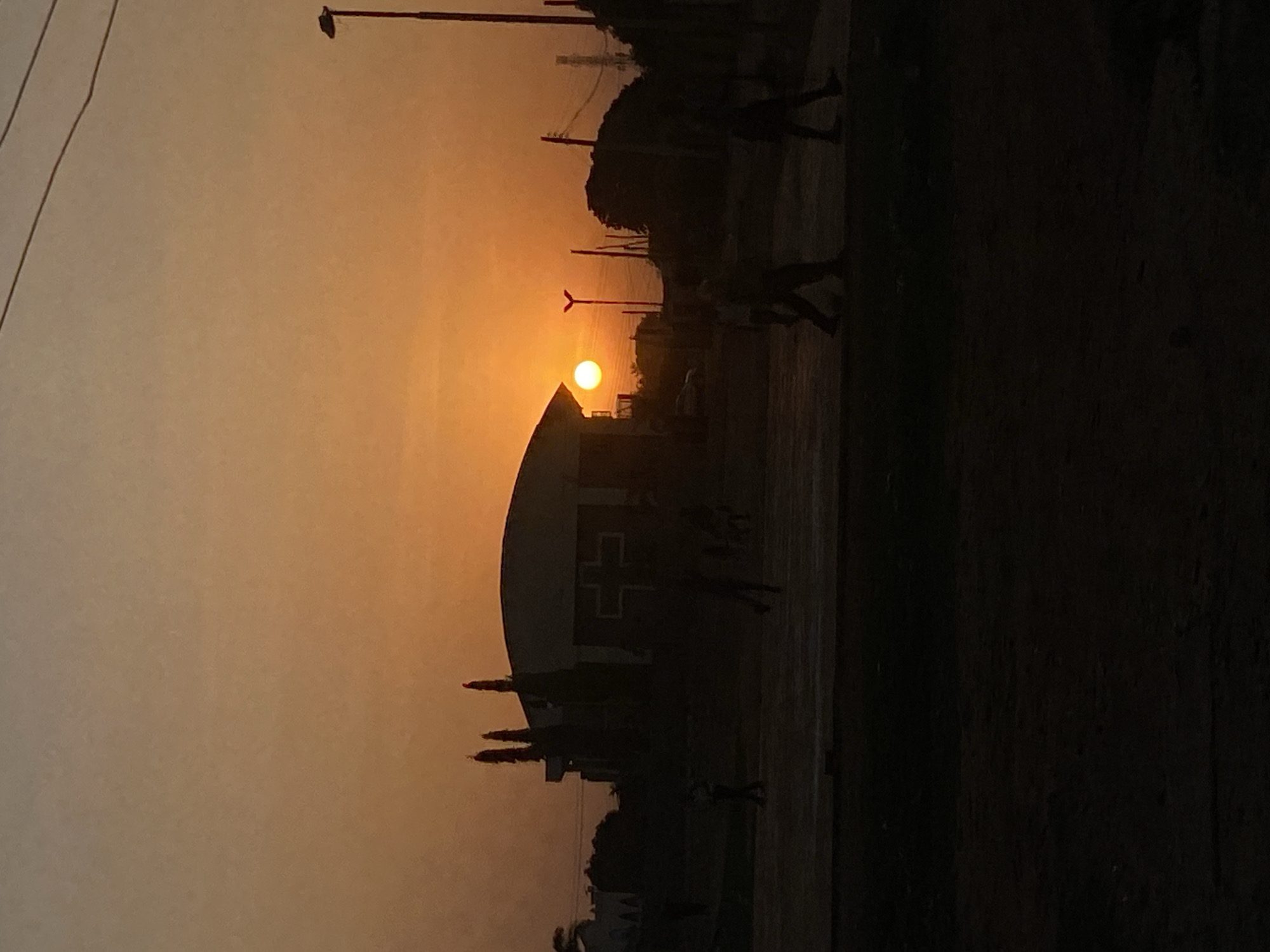 Sunset observed over buildings in Barden Yana, Nigeria
