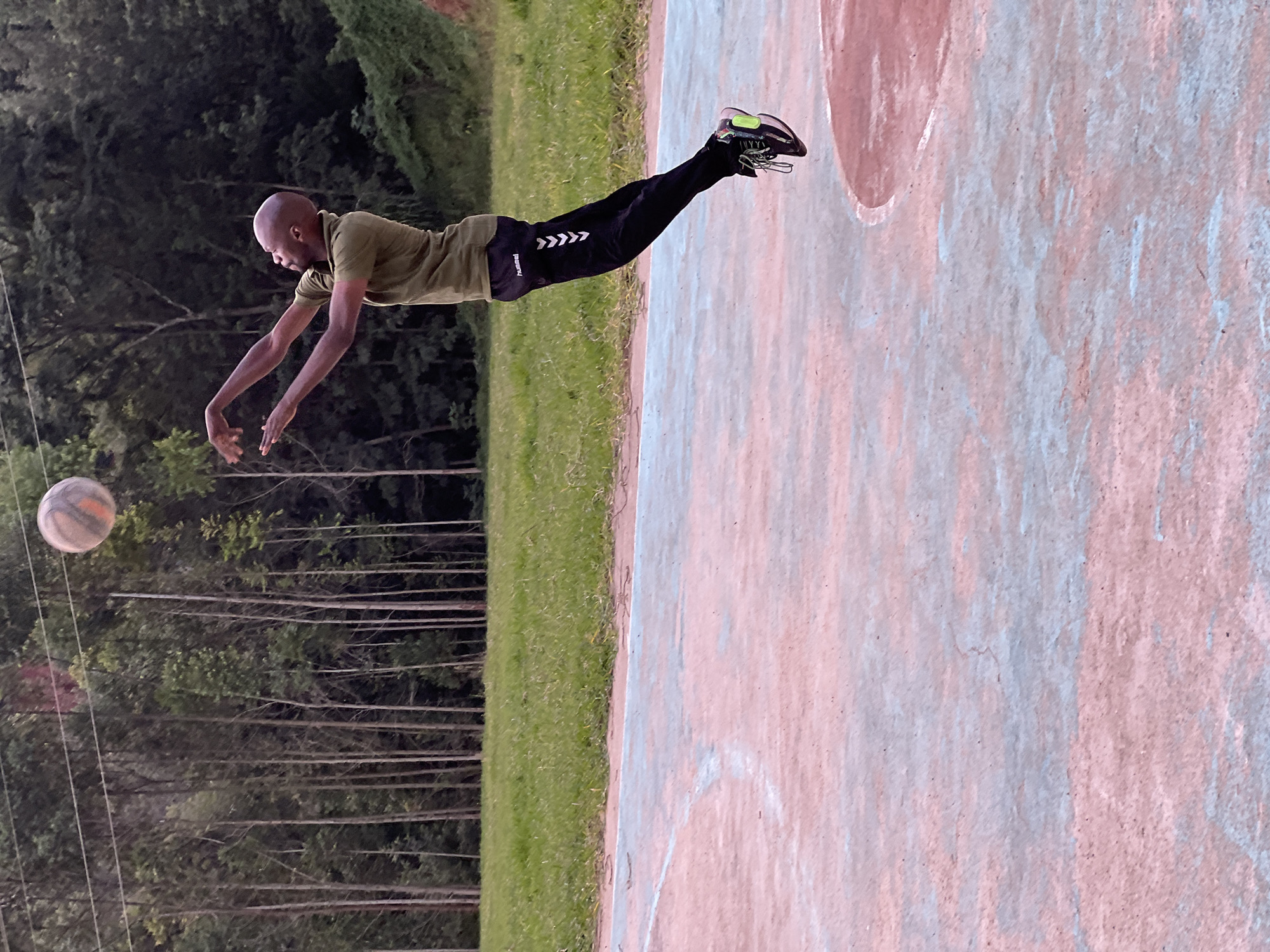 Basketball game and exercise session documented in Nyeri, Kenya