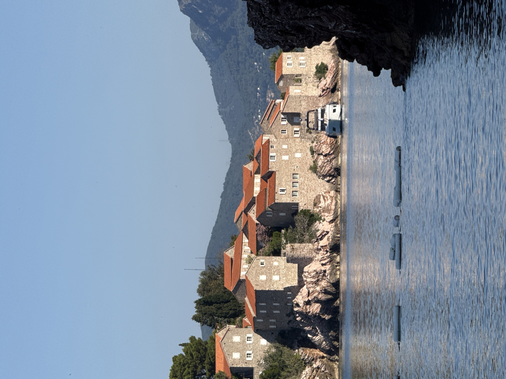 Morning along the Sveti Stefan coastline, Montenegro