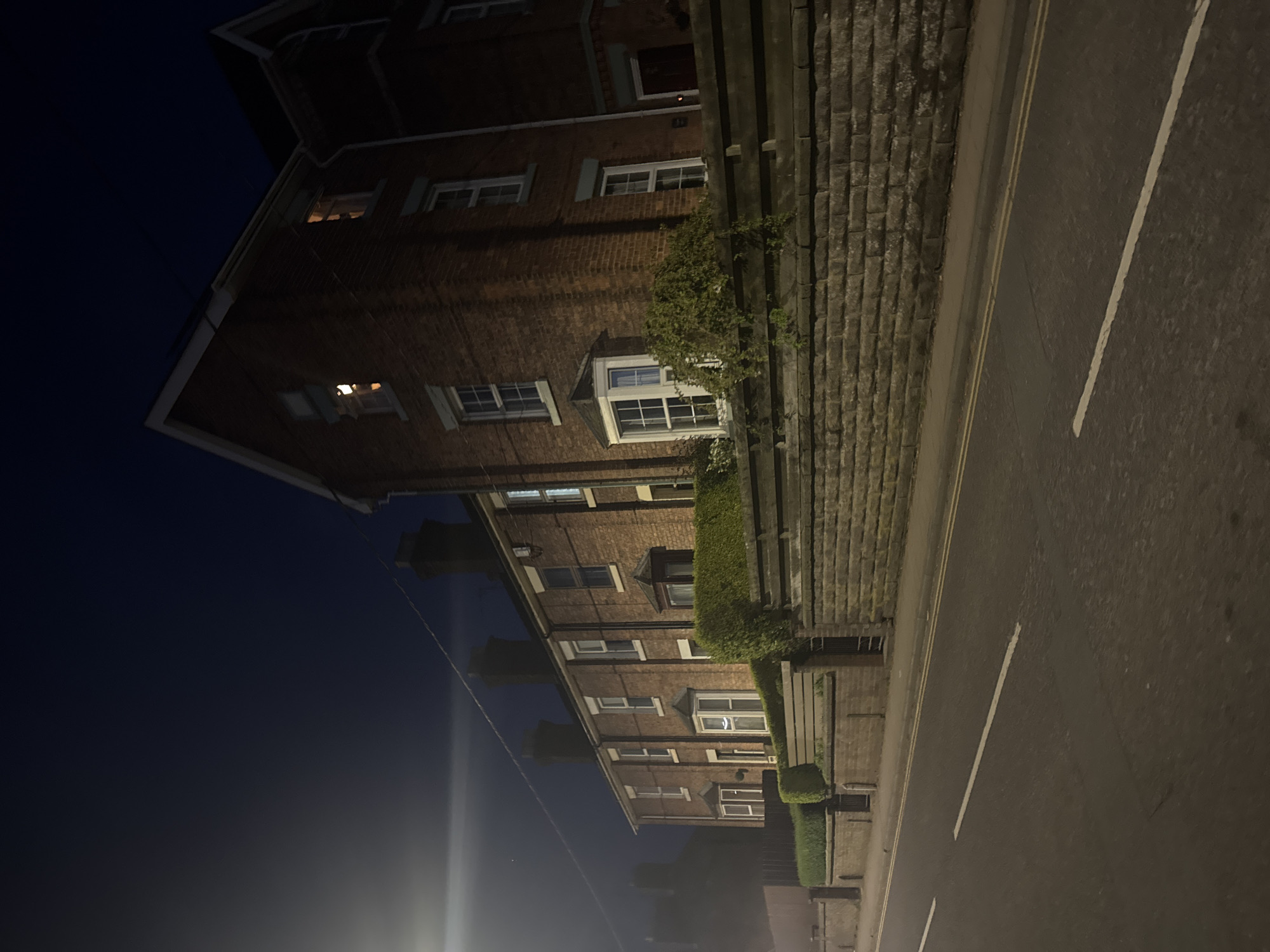 Nighttime street scenes captured in Welshpool, UK