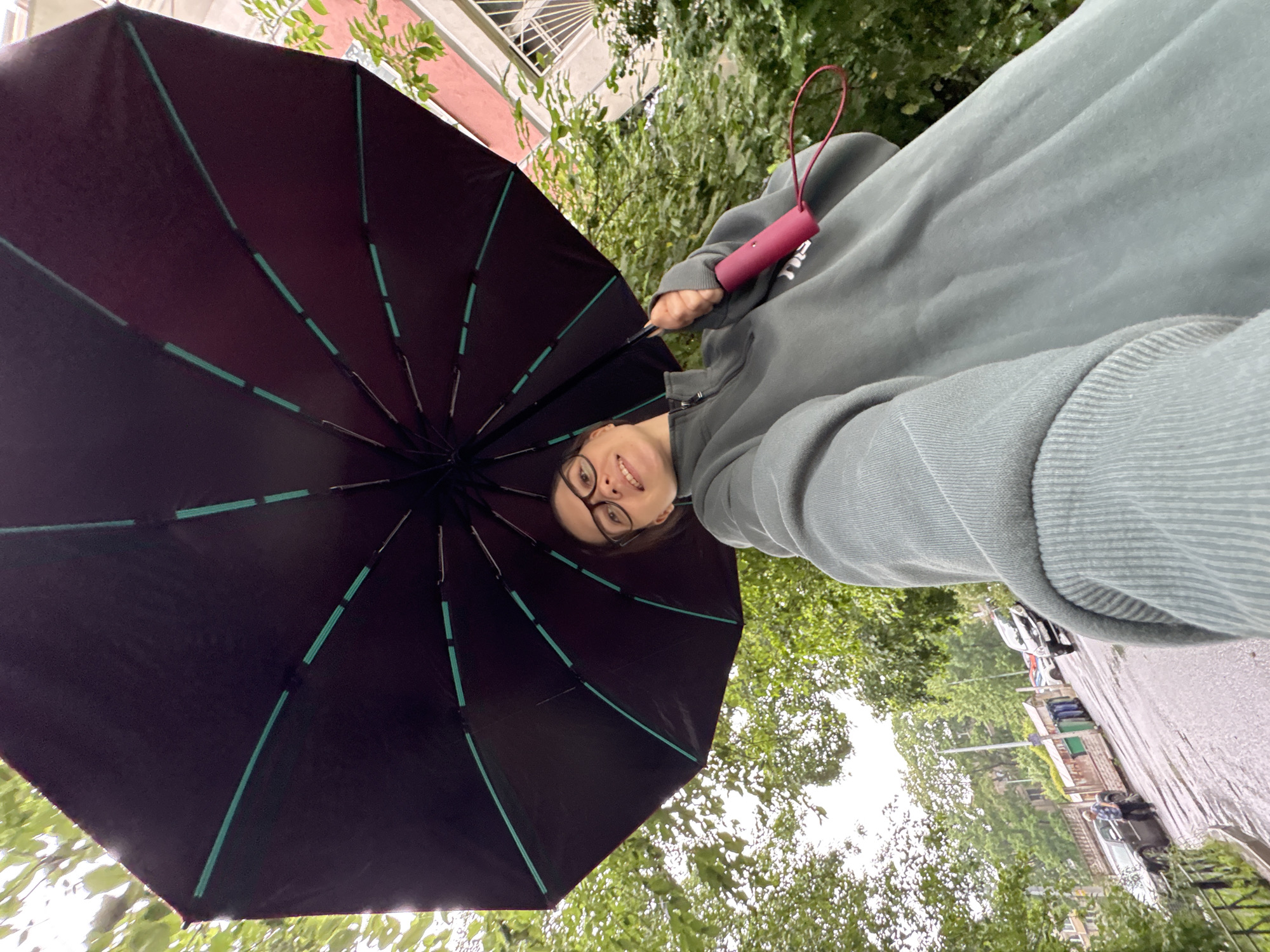 Rainy morning scenes from Saint Petersburg streets