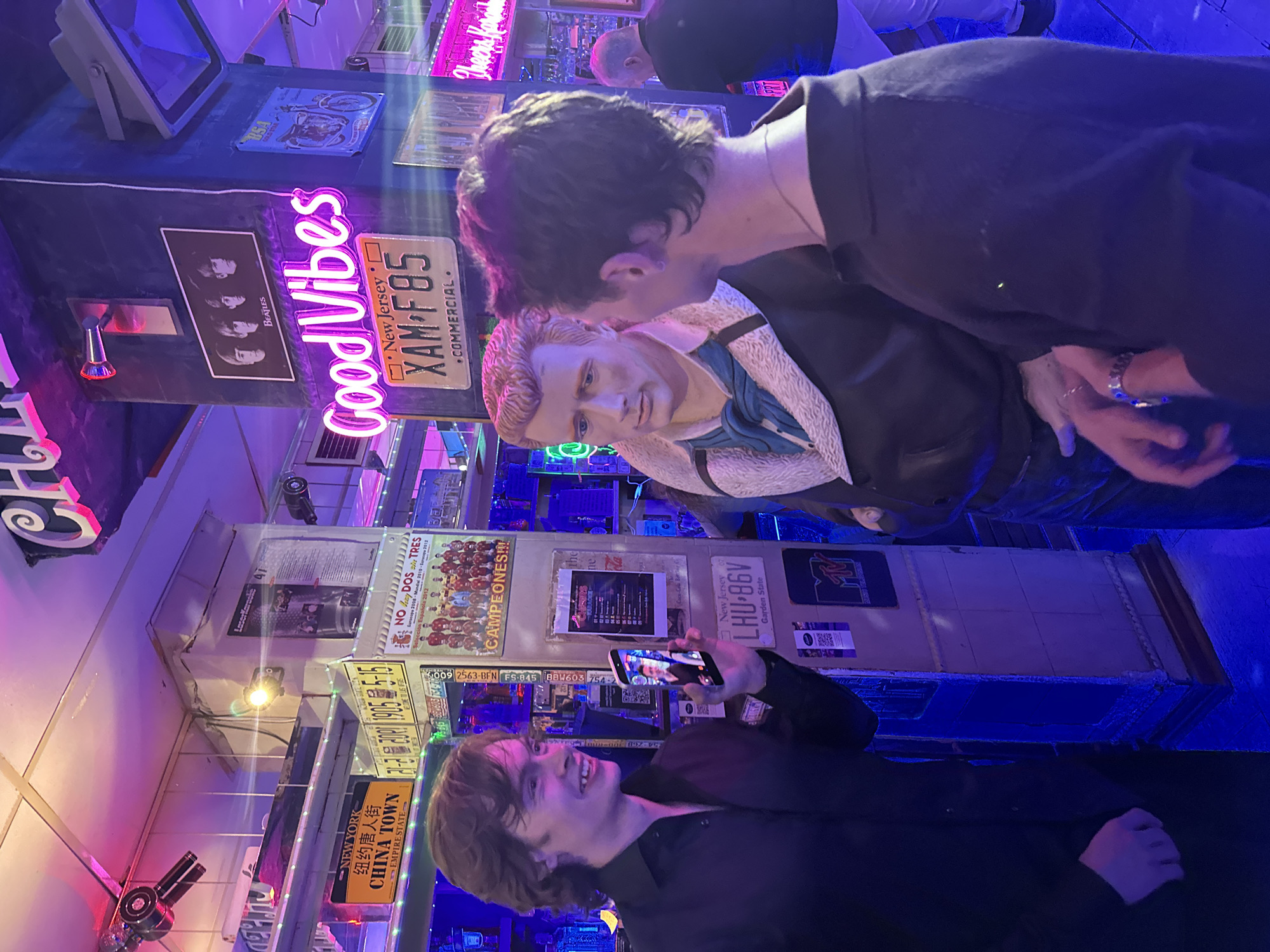 Madrid Bar Patrons Socialize at American-Themed Venue