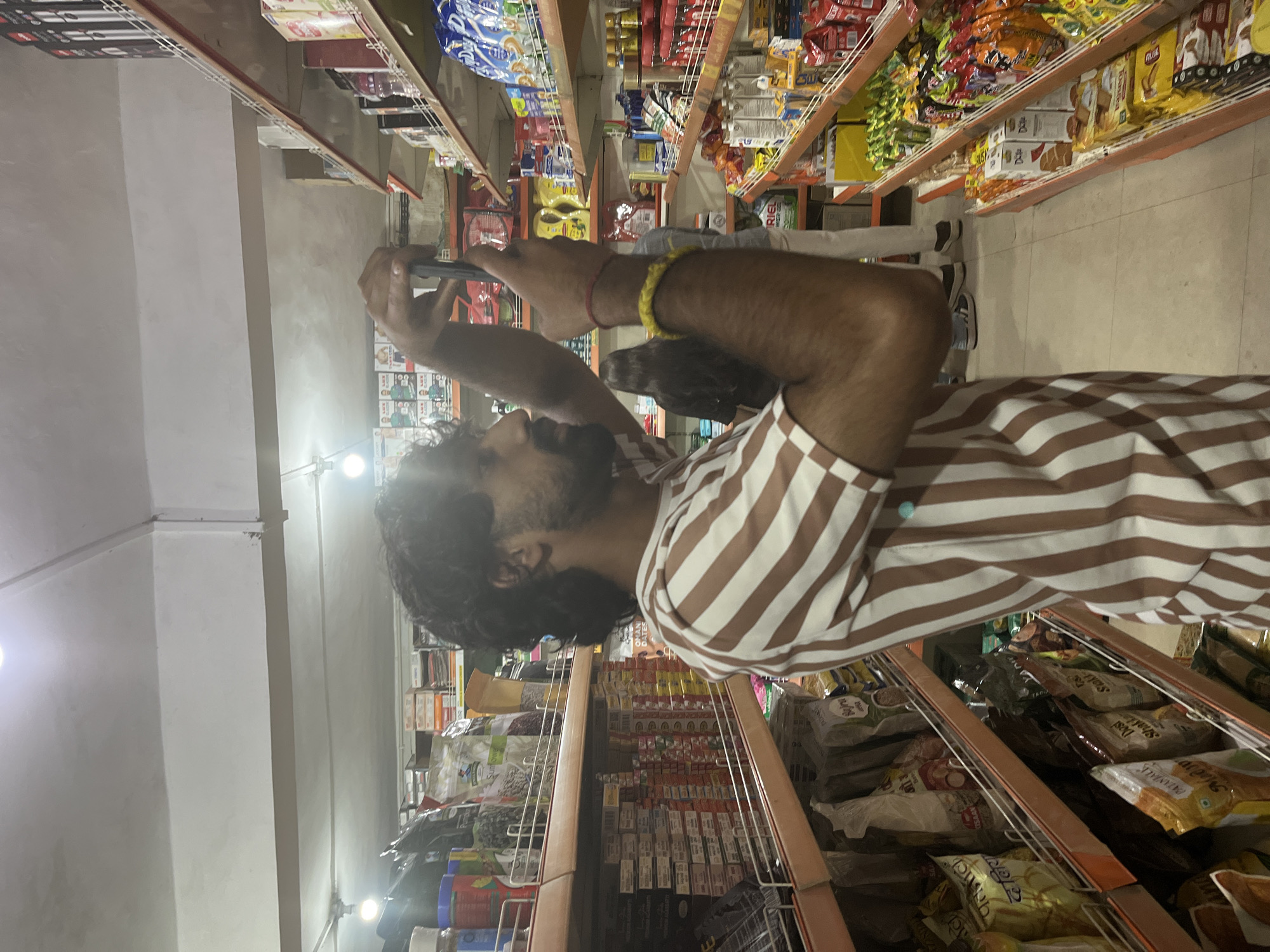 Grocery run in a busy urban market, mid-afternoon.