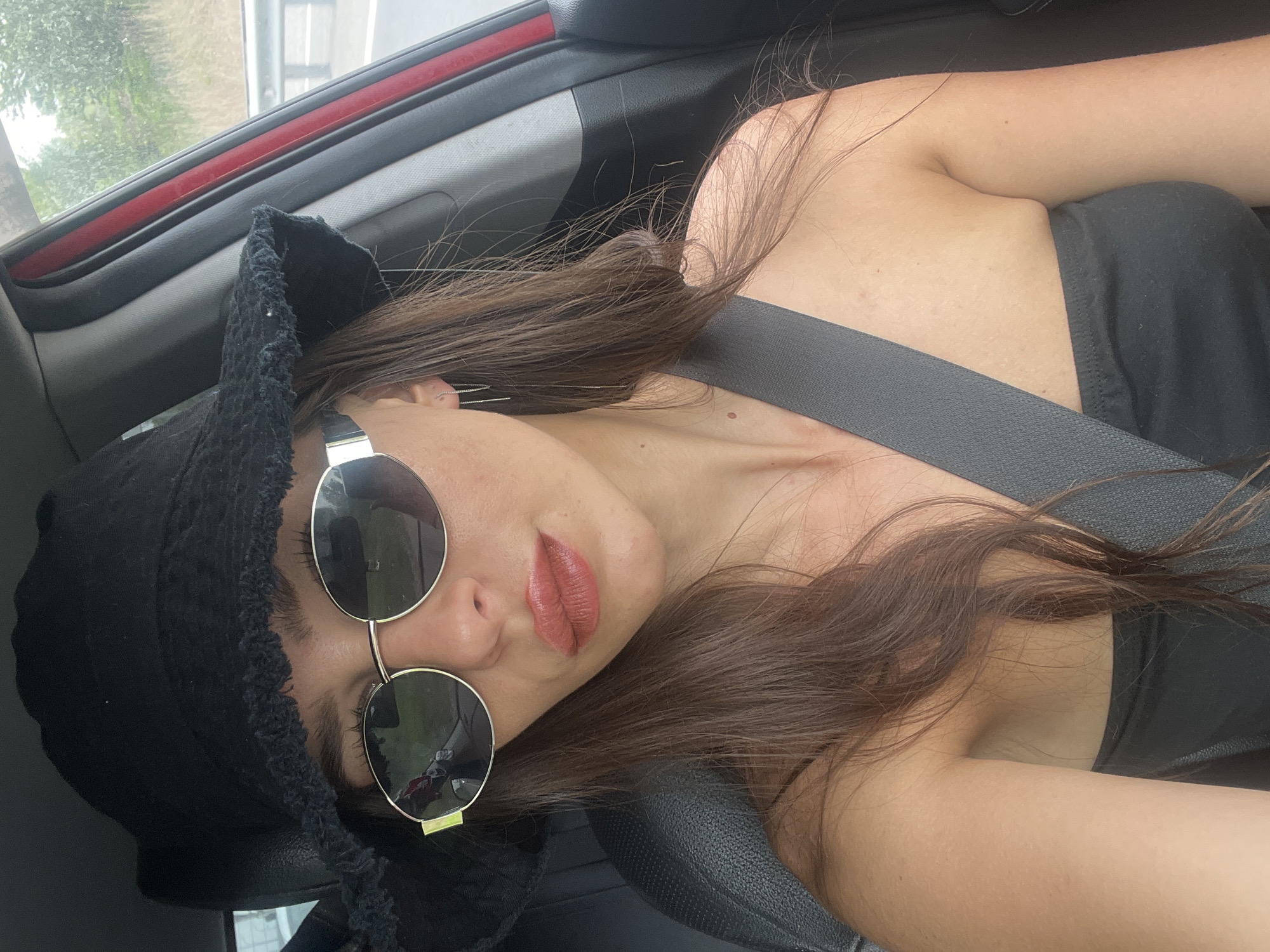 Woman photographs selfies in car across Russian border towns