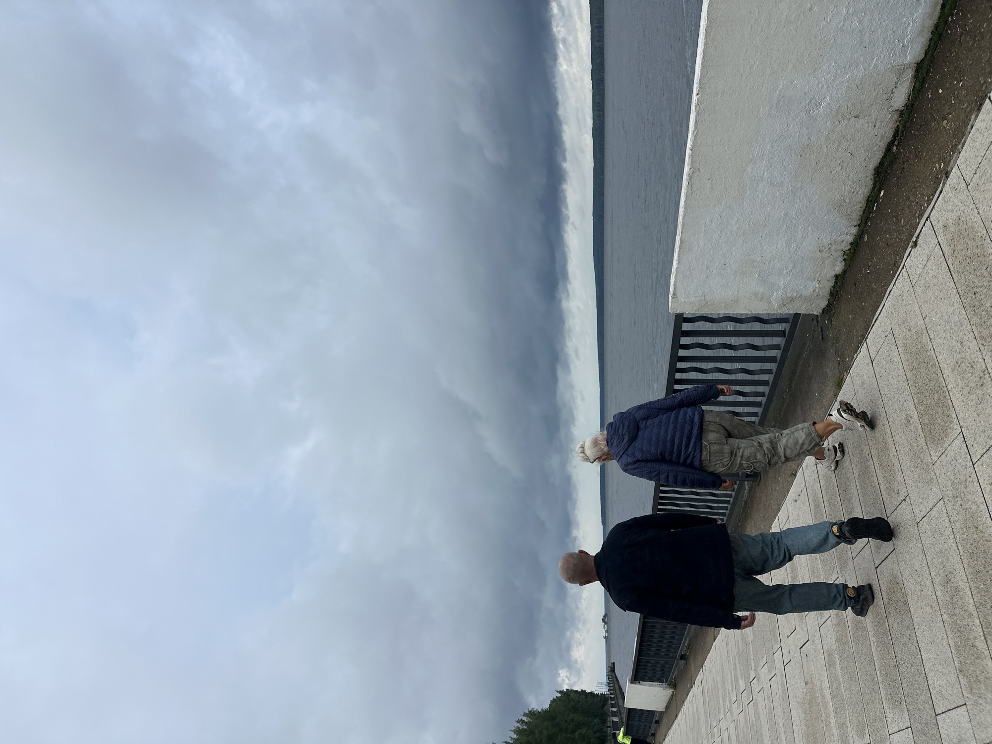 Cloudy afternoon on the Chaikovsky waterfront promenade