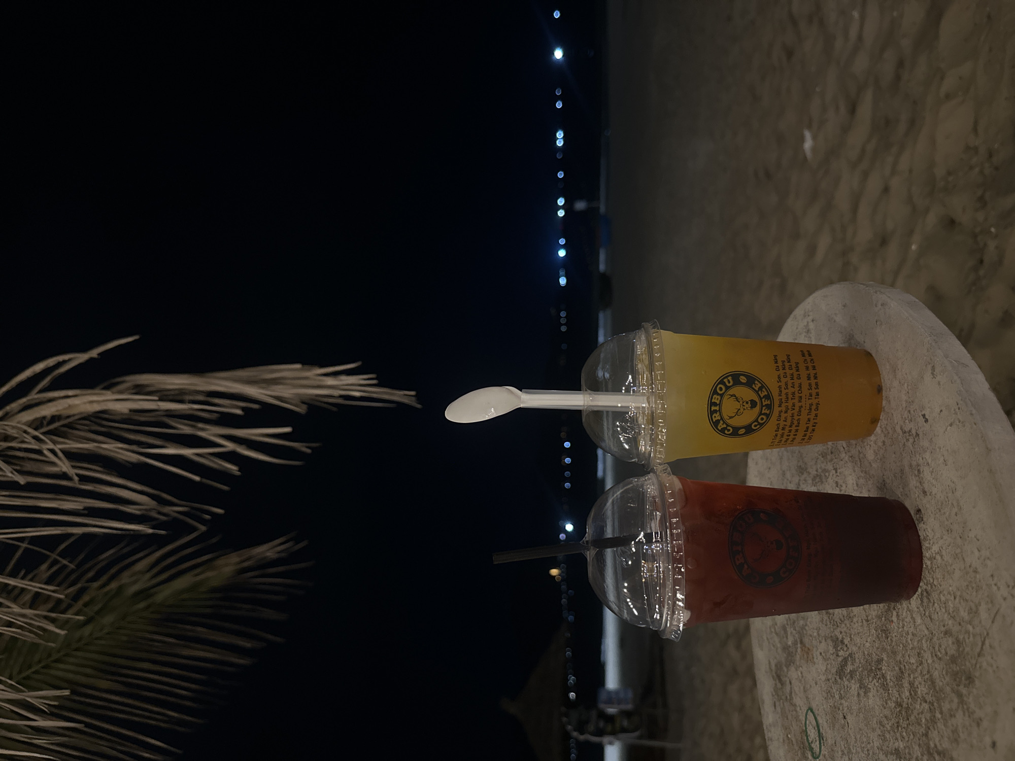 Beach drinks and outdoor soccer viewing in Đà Nẵng