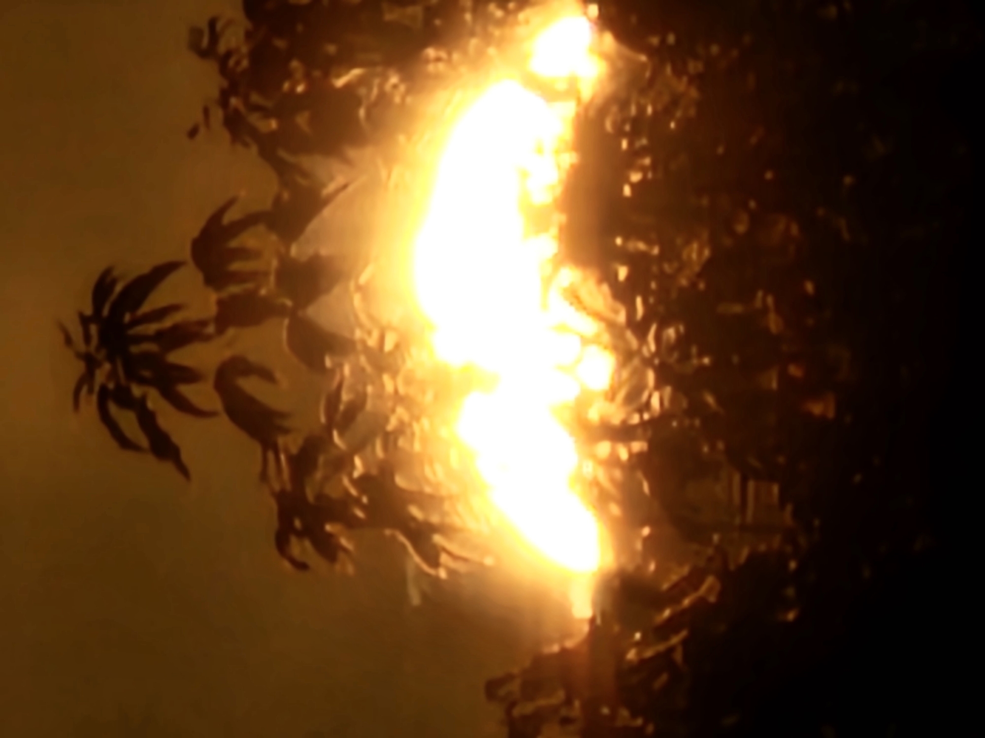 Fire, sunset, and a glowing fountain — one evening in Khimki