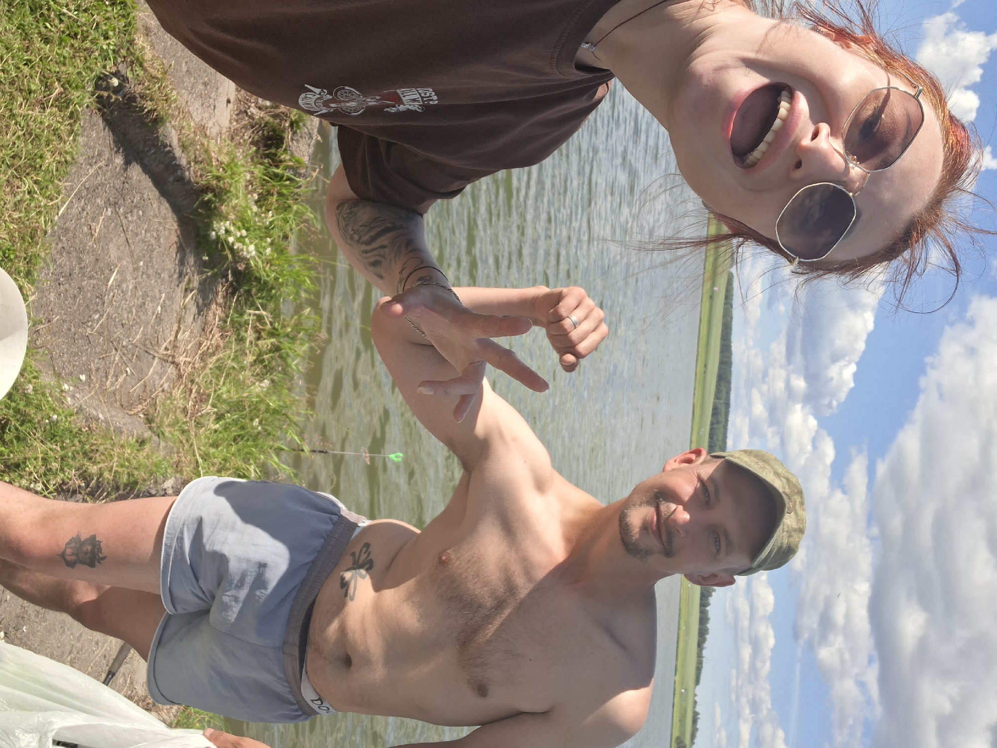 Casual fishing session by a Smolevichi reservoir on a summer afternoon
