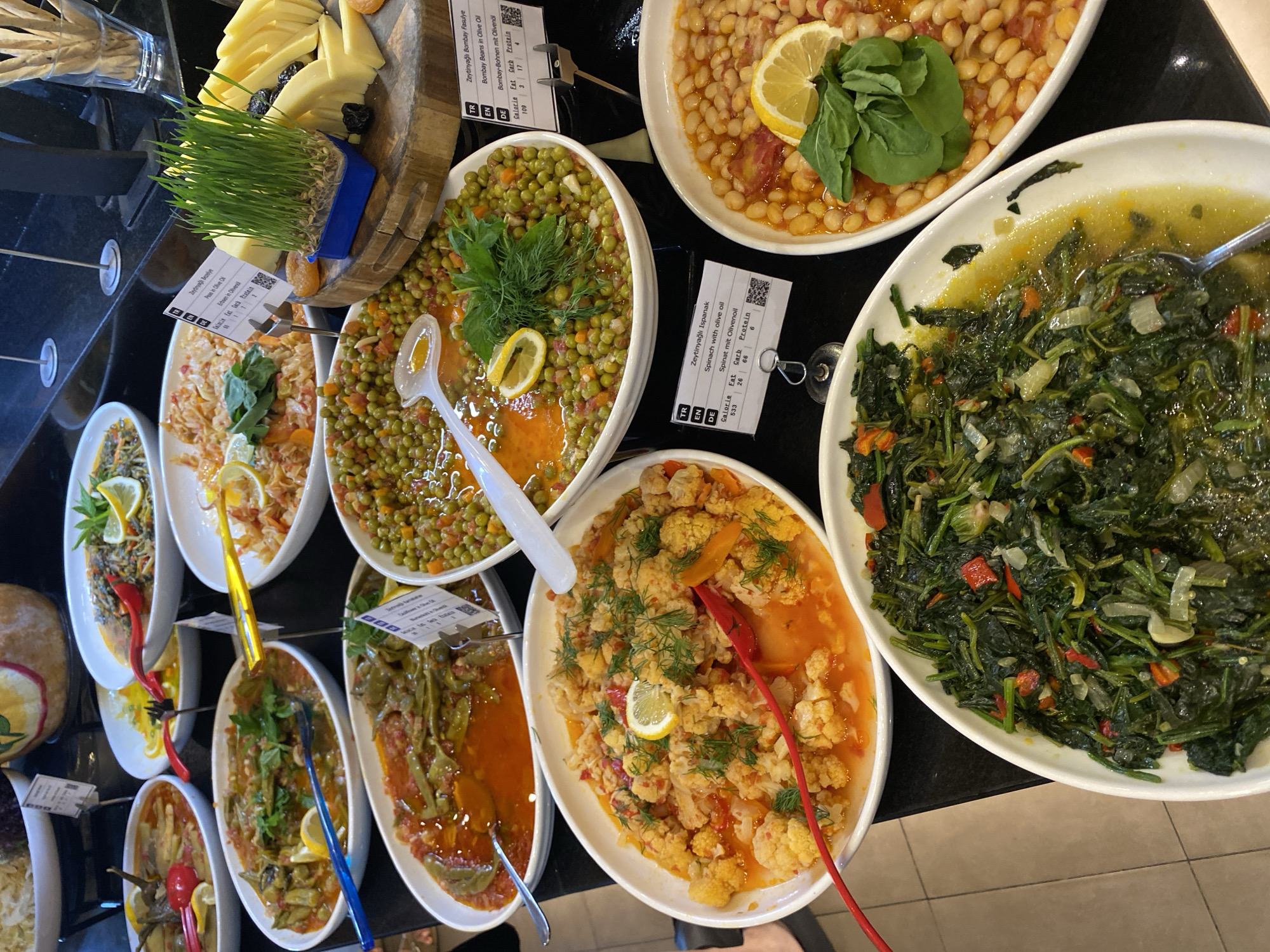 All-inclusive buffet spread at an Aksu, Turkey resort