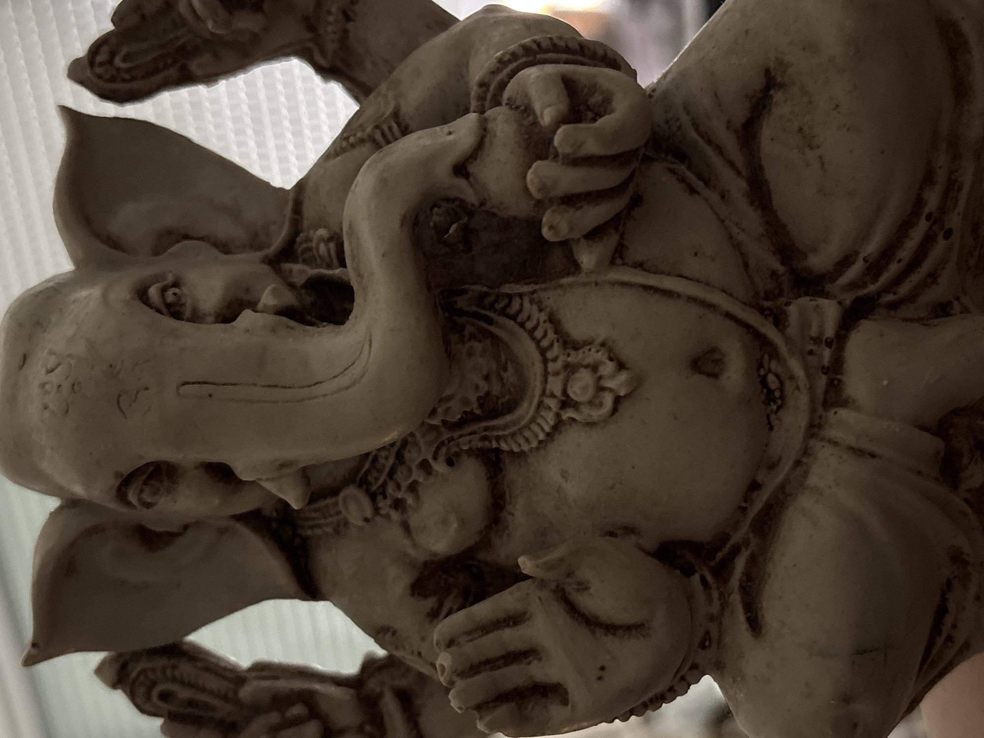 Ganesha statue photographed up close in Porto