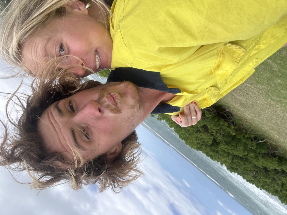 Couple enjoys early morning ocean visit in Bulli