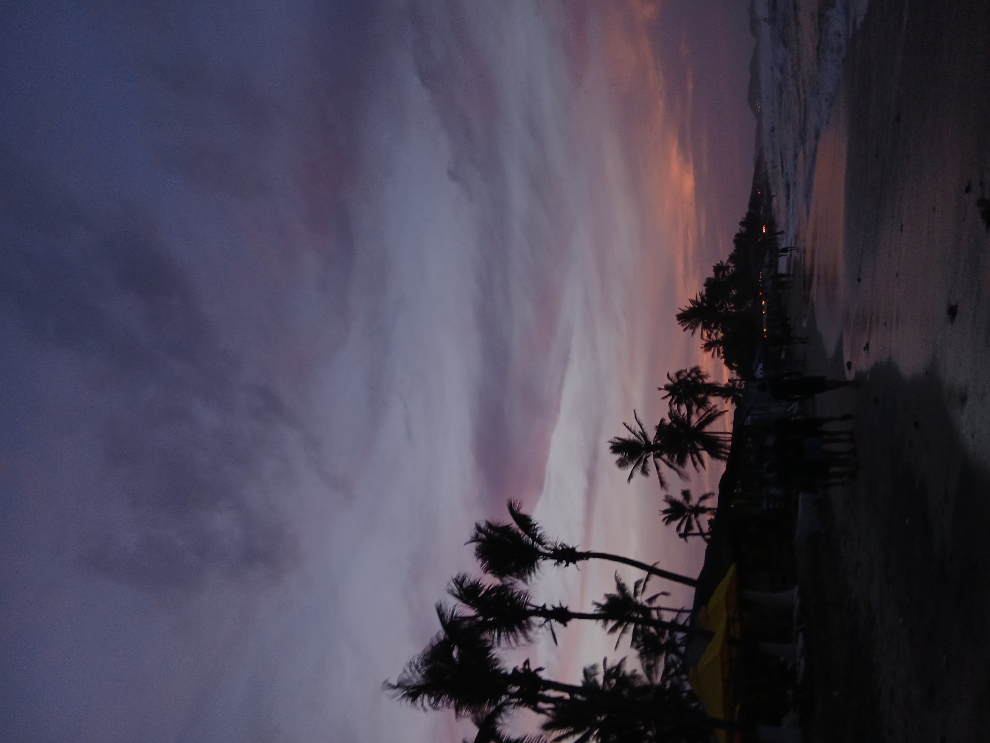 Sunset captured at Playa Parguito beach in Venezuela