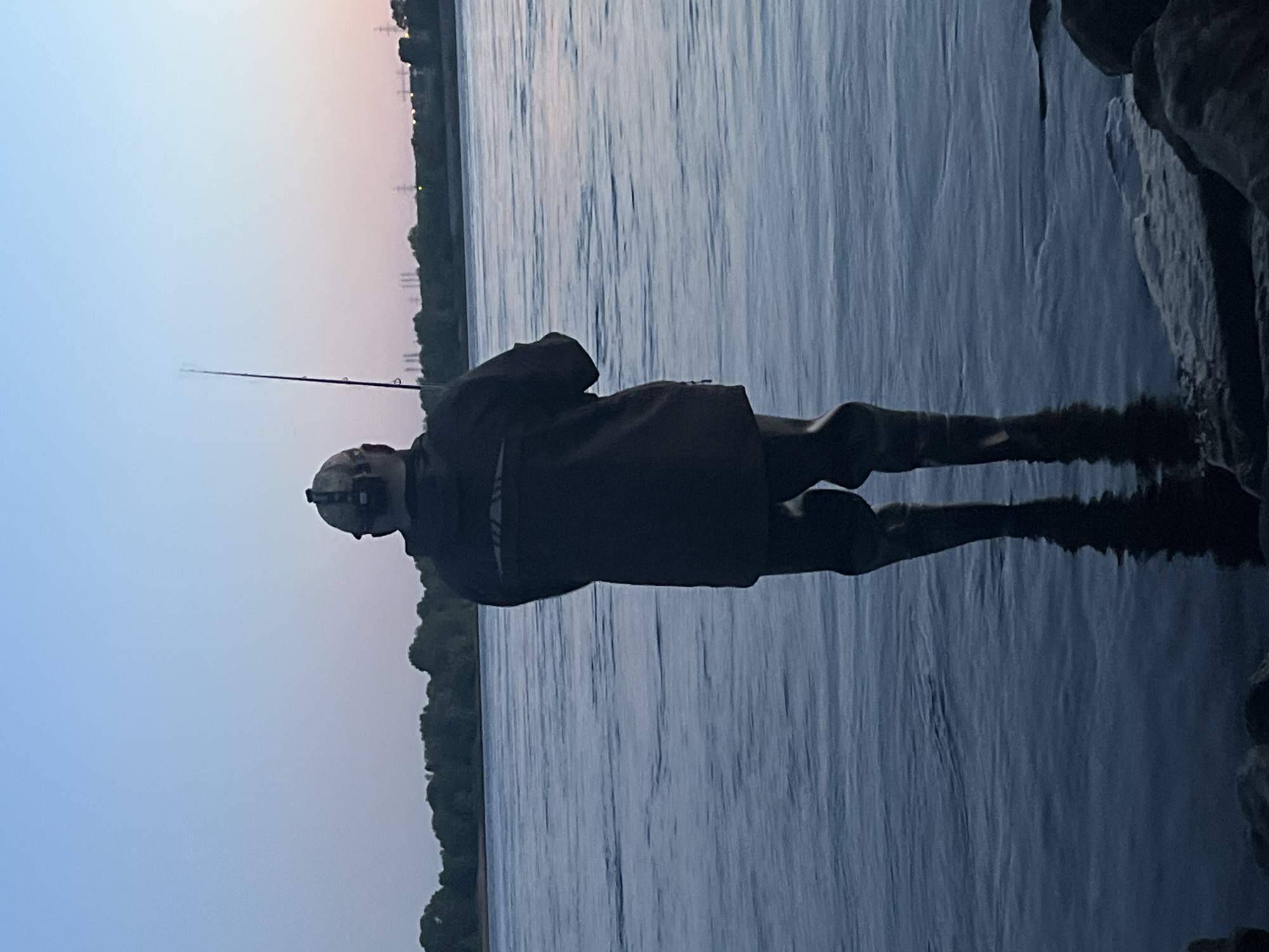 Evening fishing session documented along Kama River in Chaikovsky