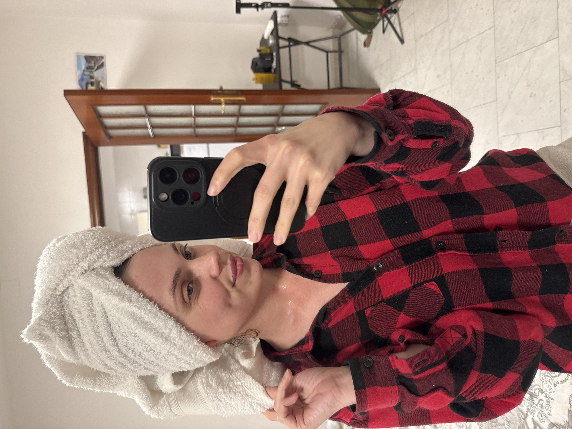 Woman Takes Bedroom Selfies in Ercolano, Italy