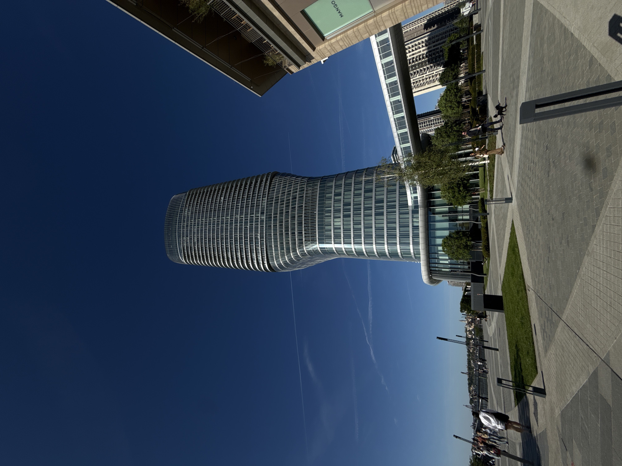 Belgrade scenes: modern architecture and sleeping cat documented