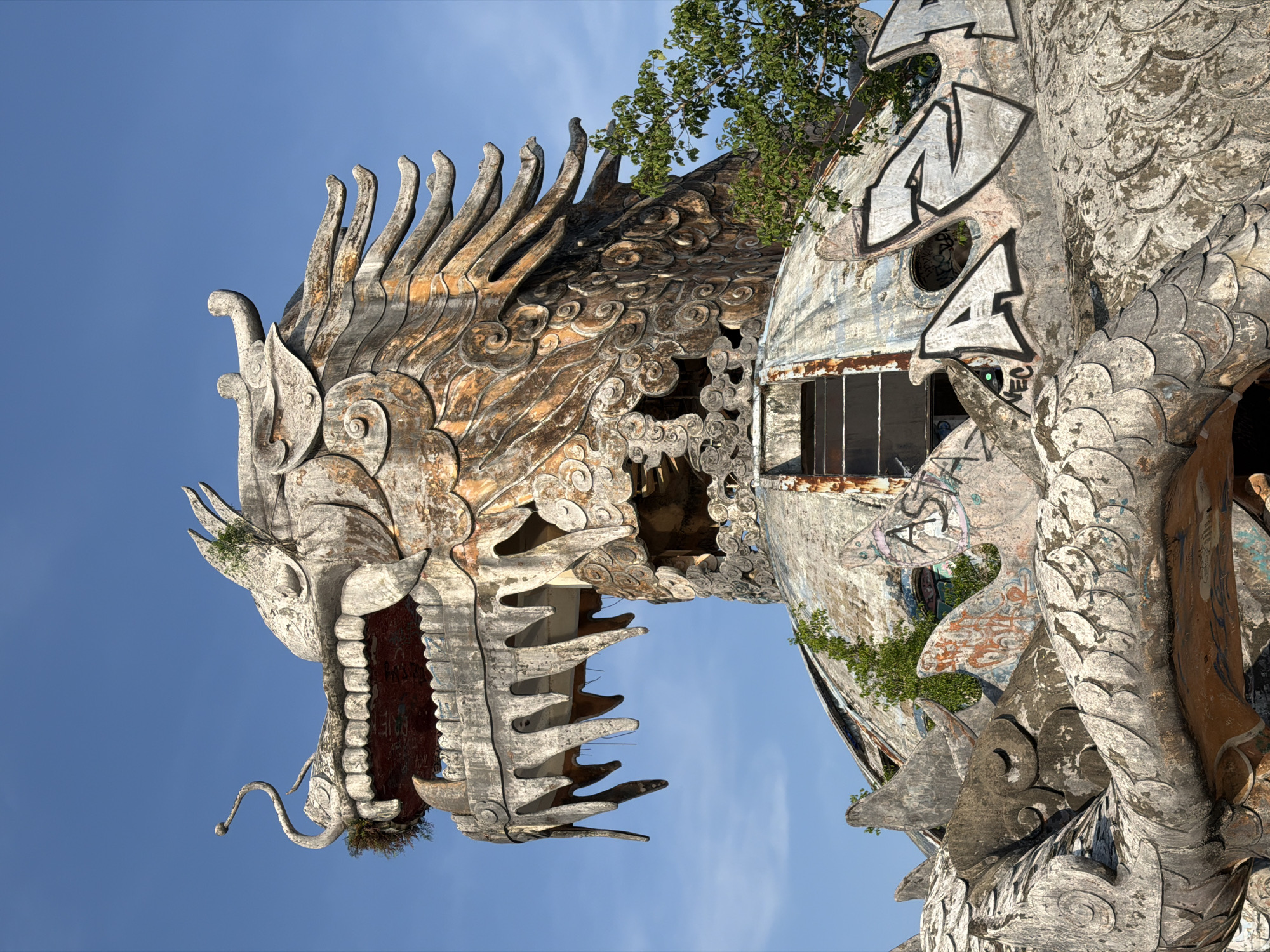 Abandoned Vietnam water park structures documented by visitor