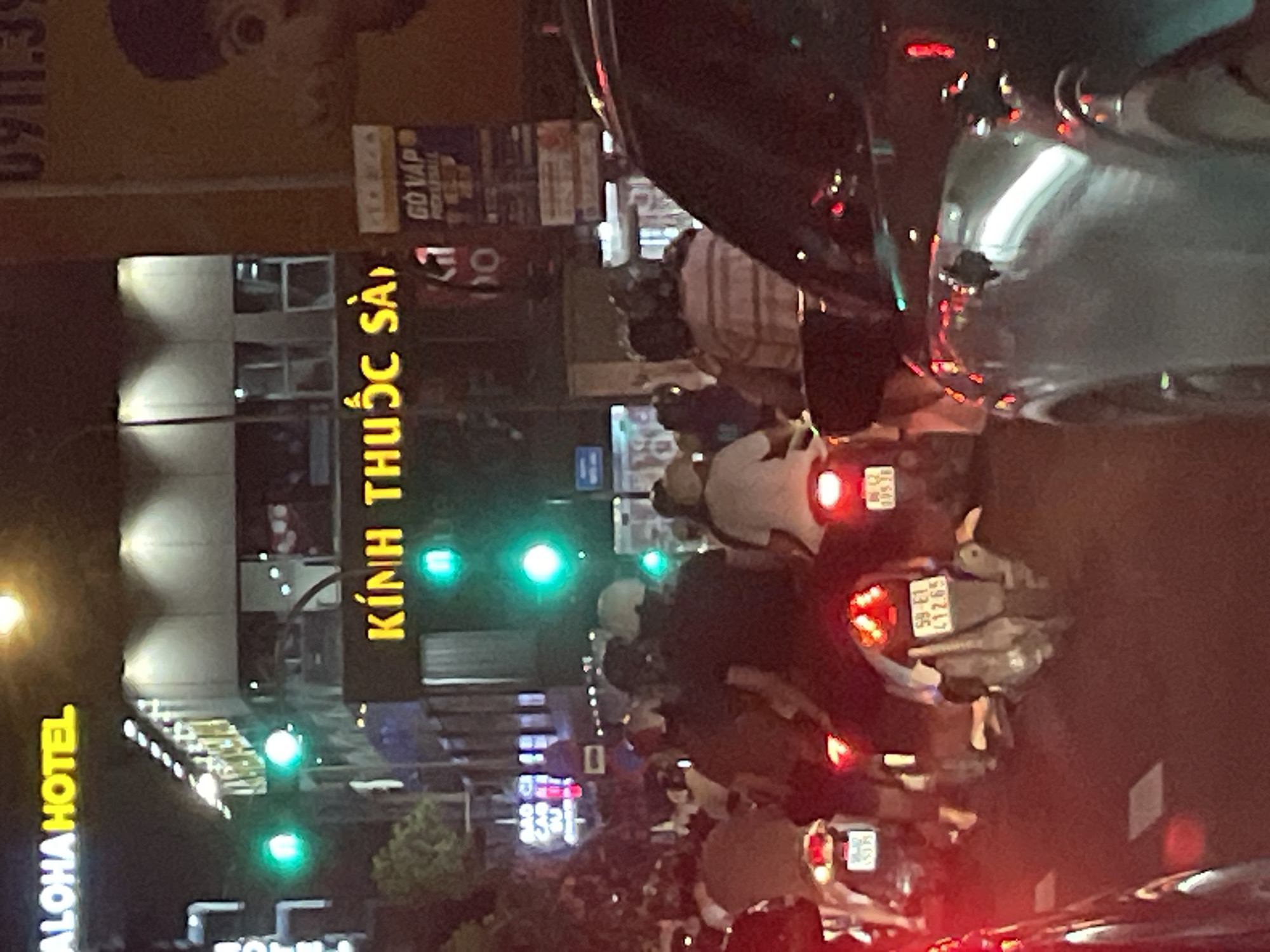 Post-competition evening out at Thuận An's mall and street food strip