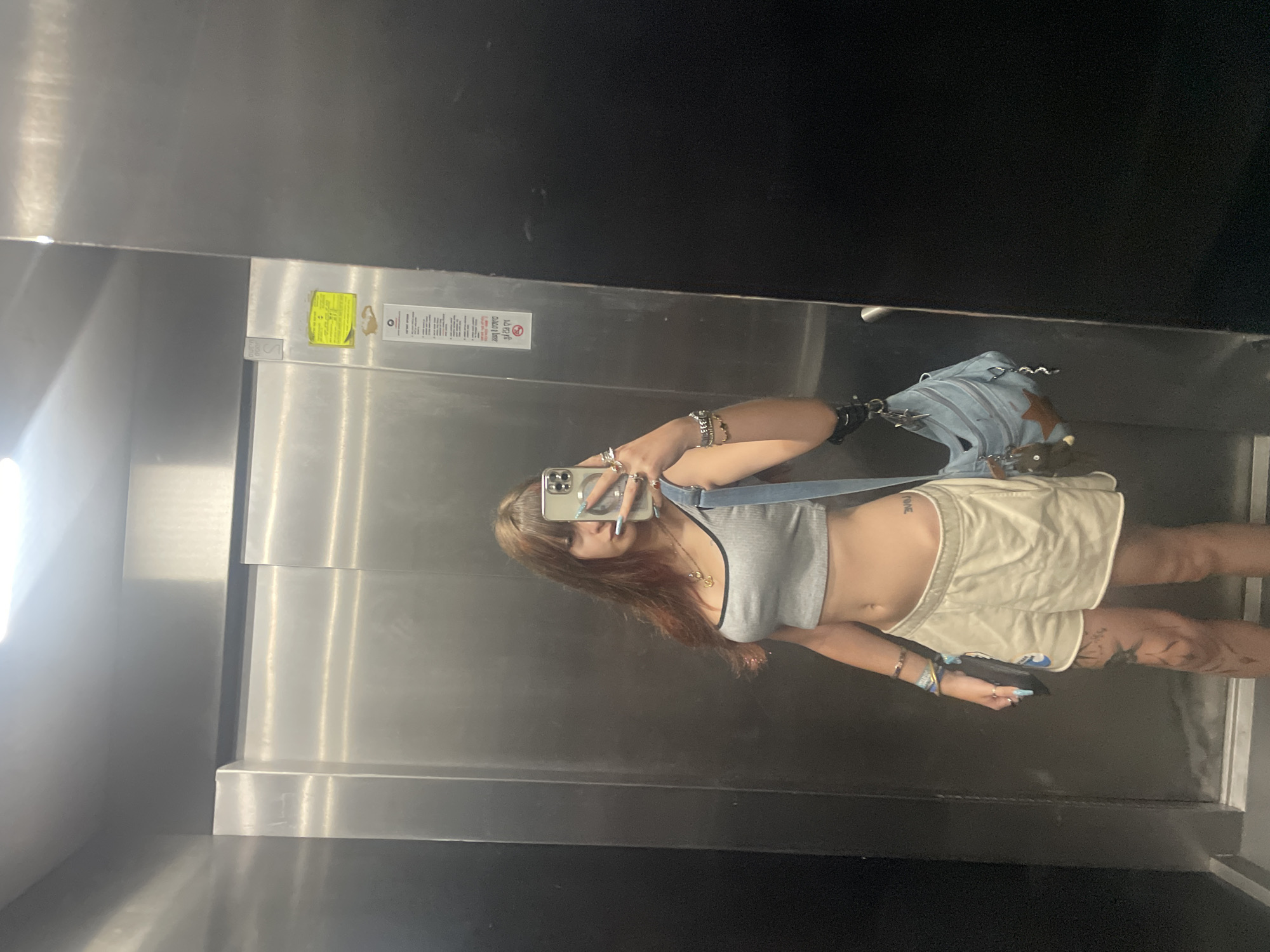Elevator selfies, two angles, Raanana
