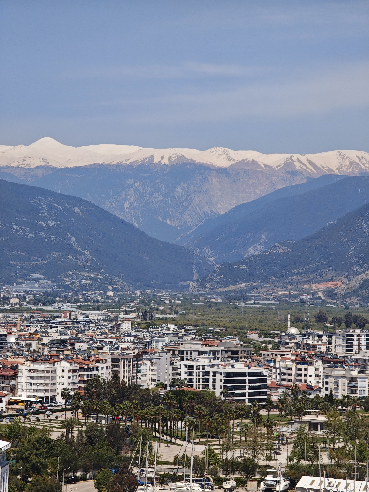 Marina view captured in coastal Finike, Turkey