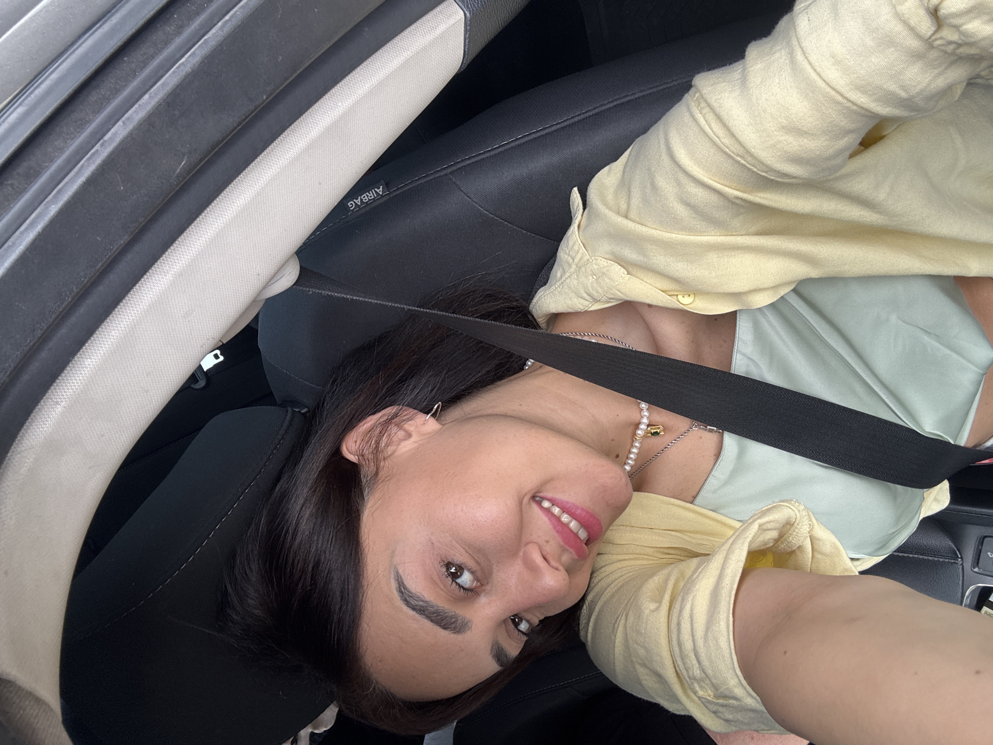 Selfies and street scenes from a car ride through Tbilisi