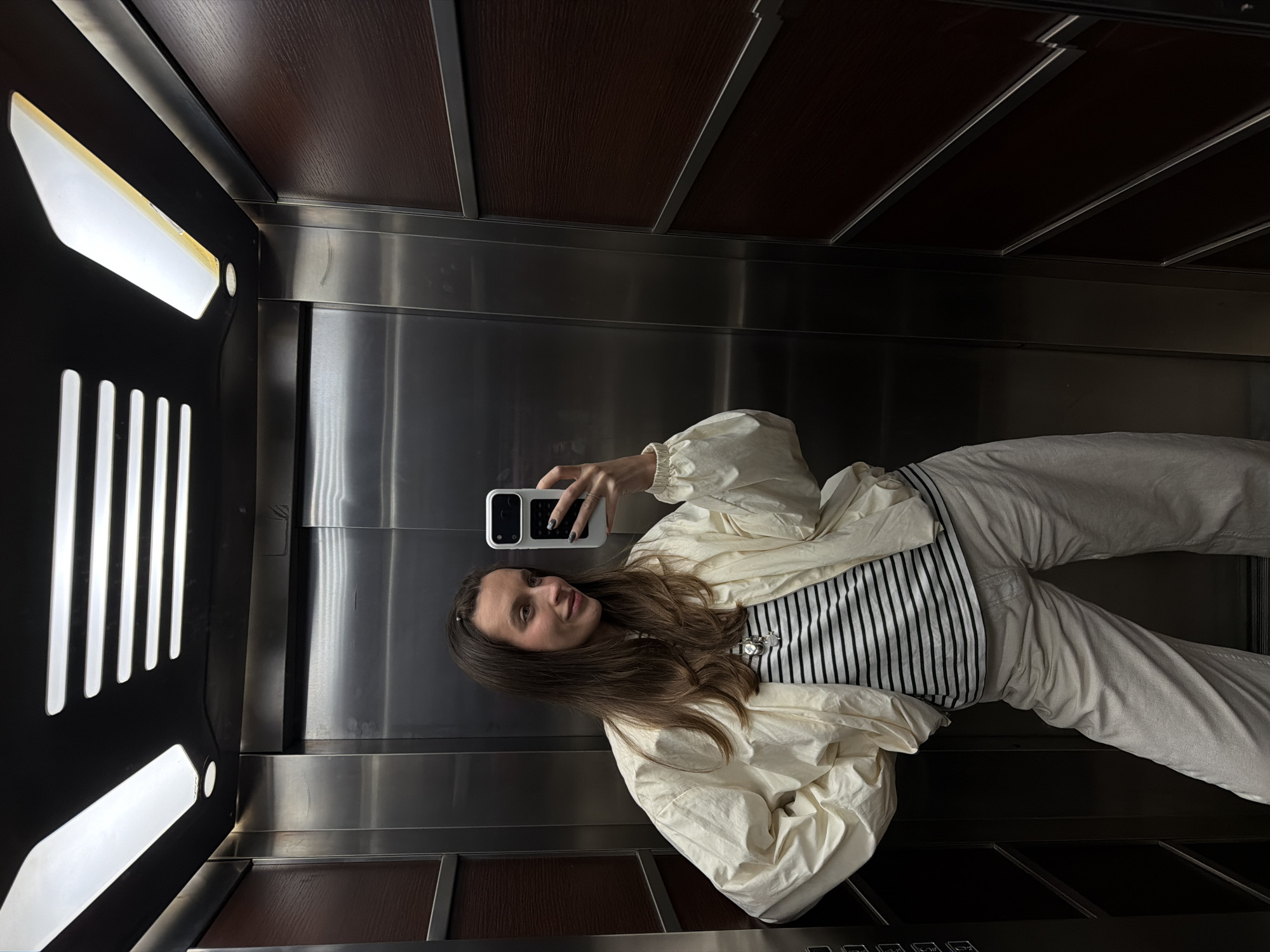 Woman Takes Elevator Selfie in Budva, Montenegro
