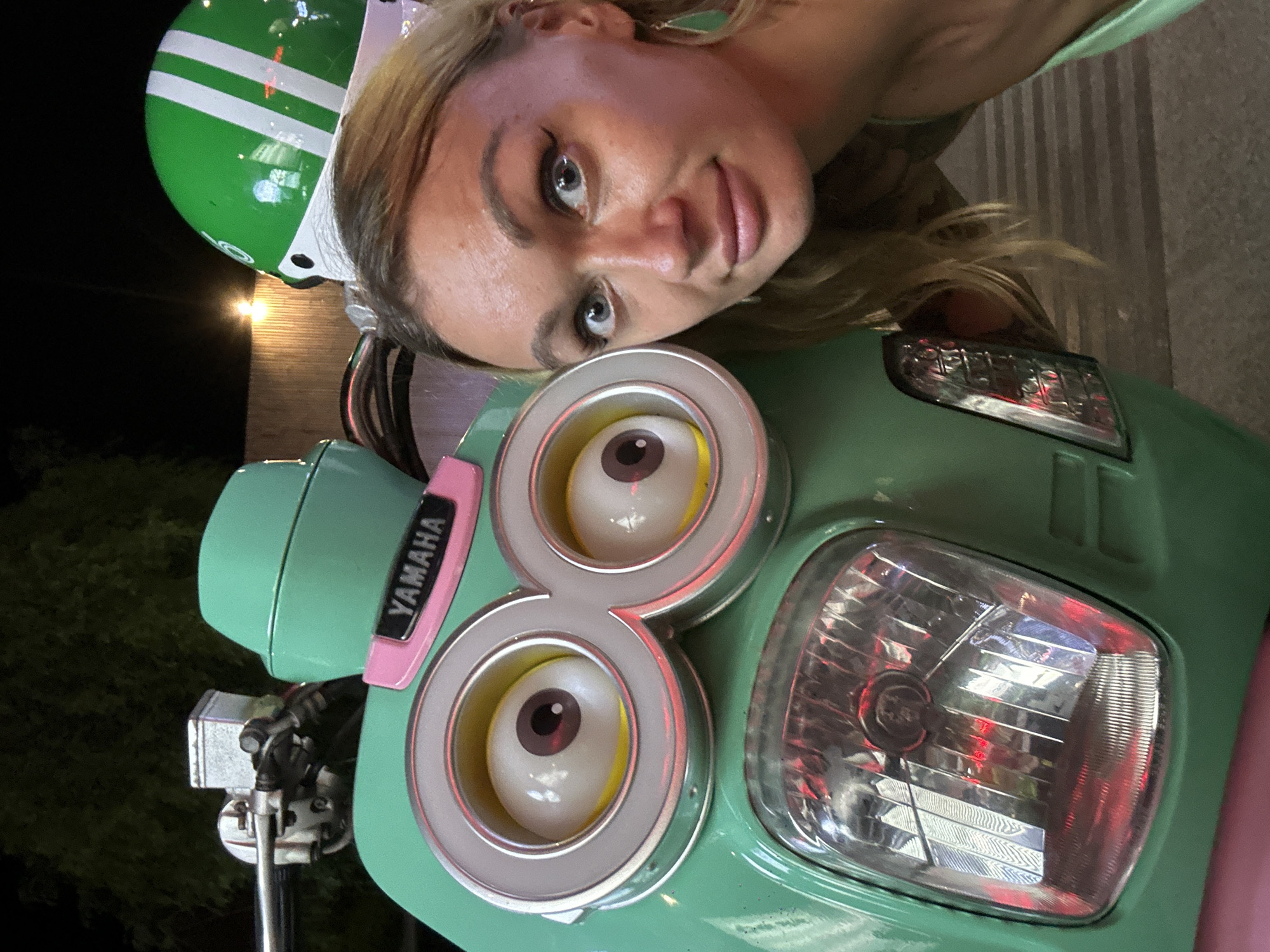 Tourists pose with Minion scooters in Vietnam ward