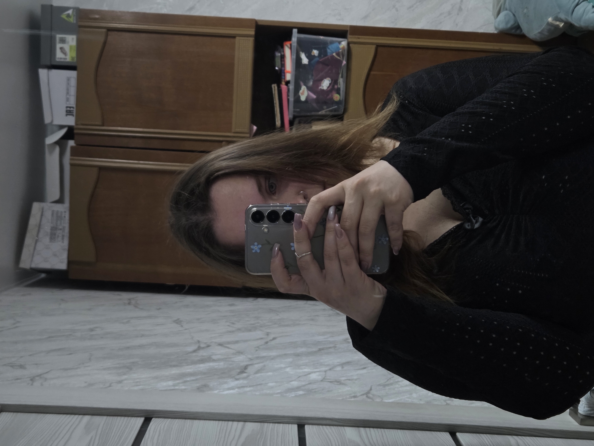 Urban morning snapshots capture indoor selfies, pets, rainy weather