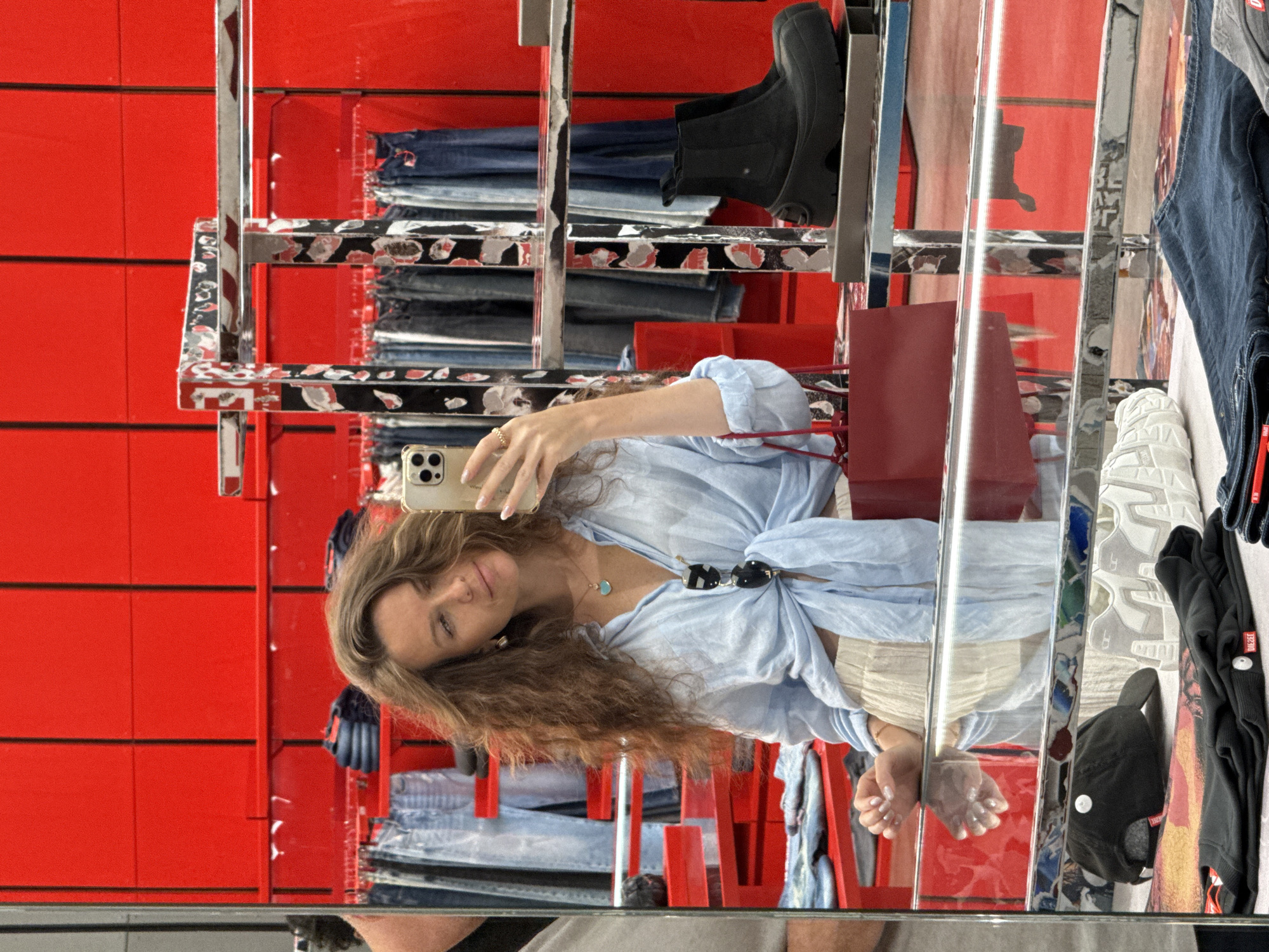 Mother and son enjoy casual shopping day at Dubai Mall