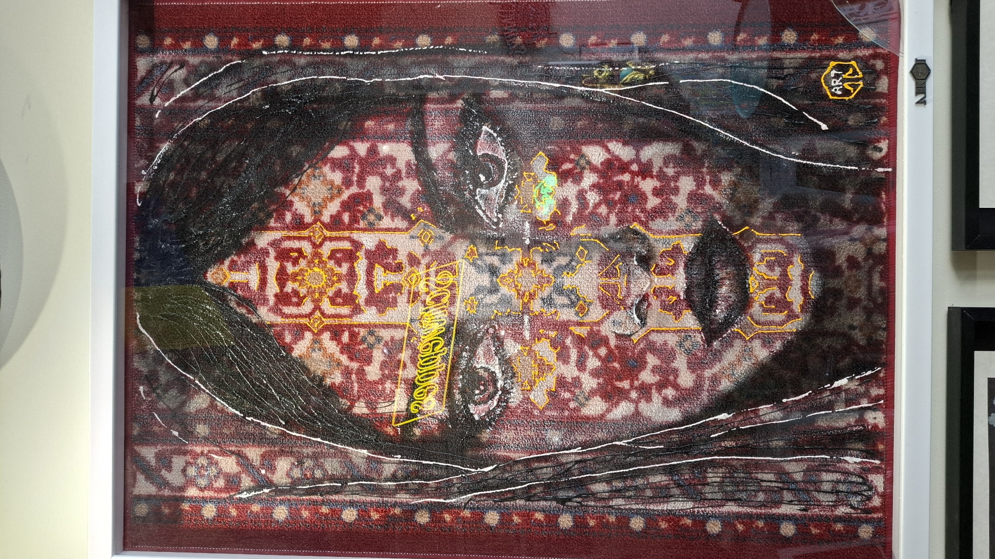 Mixed framed art on display in Plovdiv