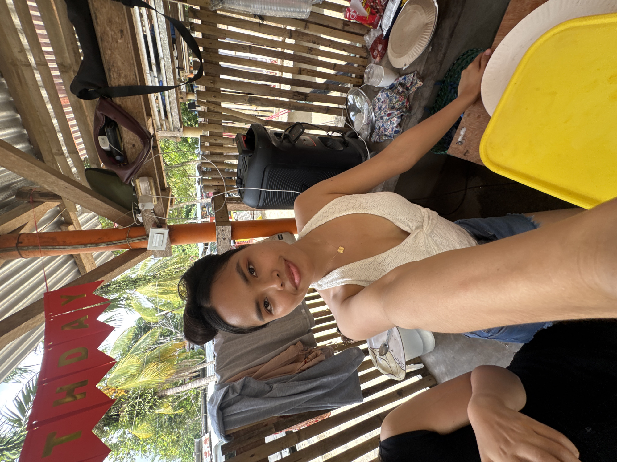Birthday celebration held in rustic shelter in Mampising Philippines