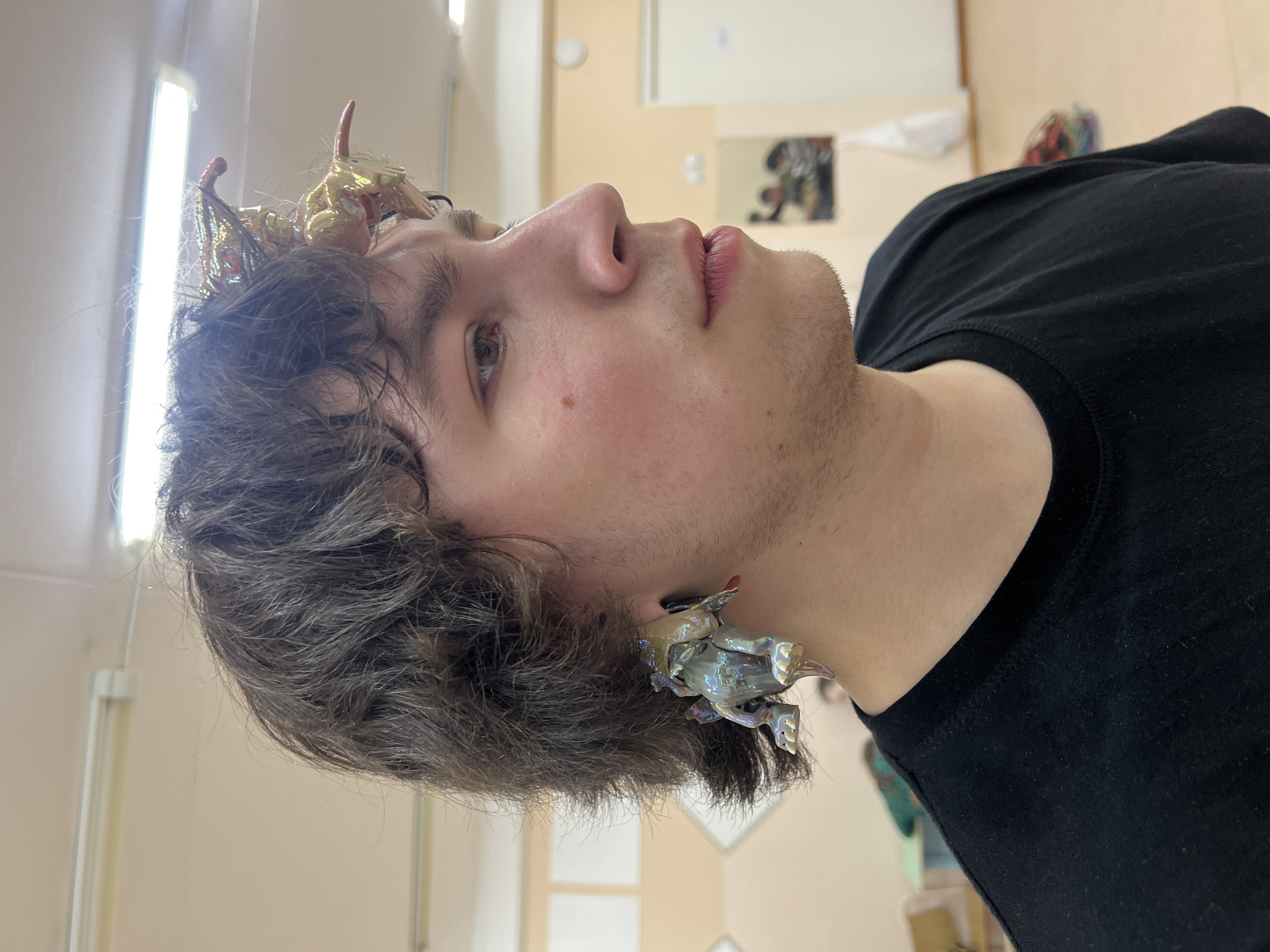 Indoor climbing session with decorative dragon accessories in Berezniki