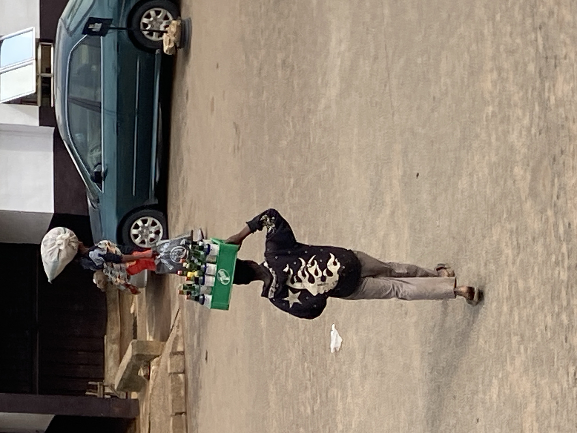 Morning street life and commerce in Bukuru, Nigeria