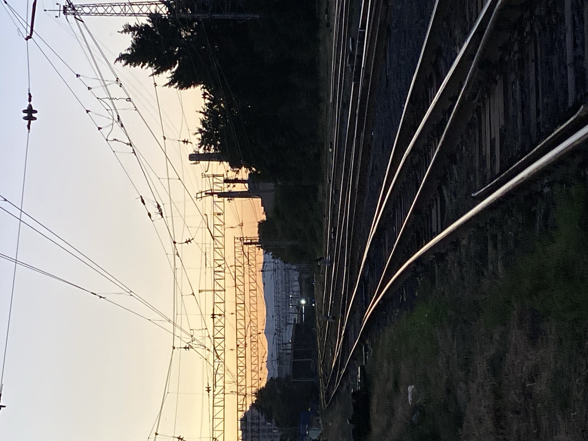Exploring Tbilisi's railway yard at golden hour