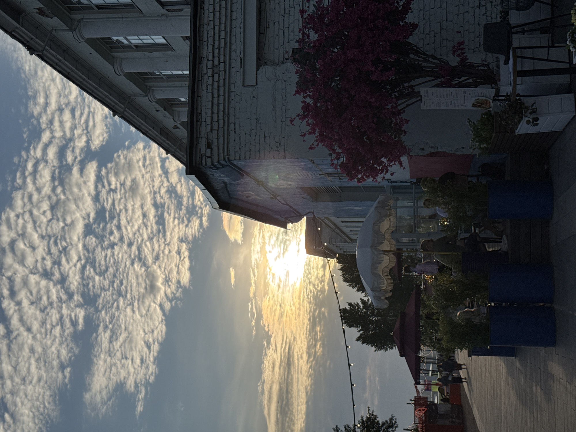 Evening scenes captured at Saint Petersburg cafe and street