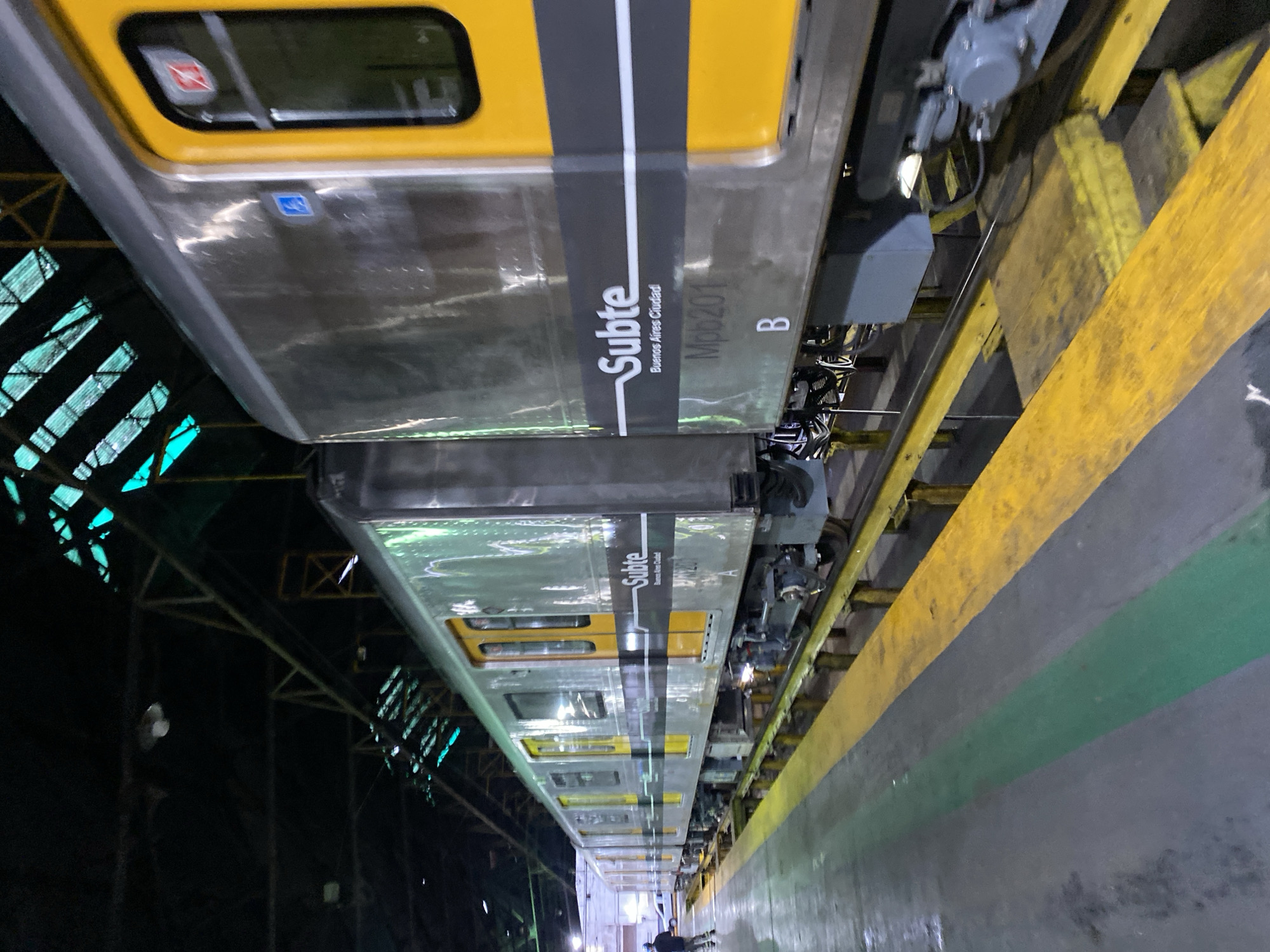 Metro worker spotted at Buenos Aires train depot