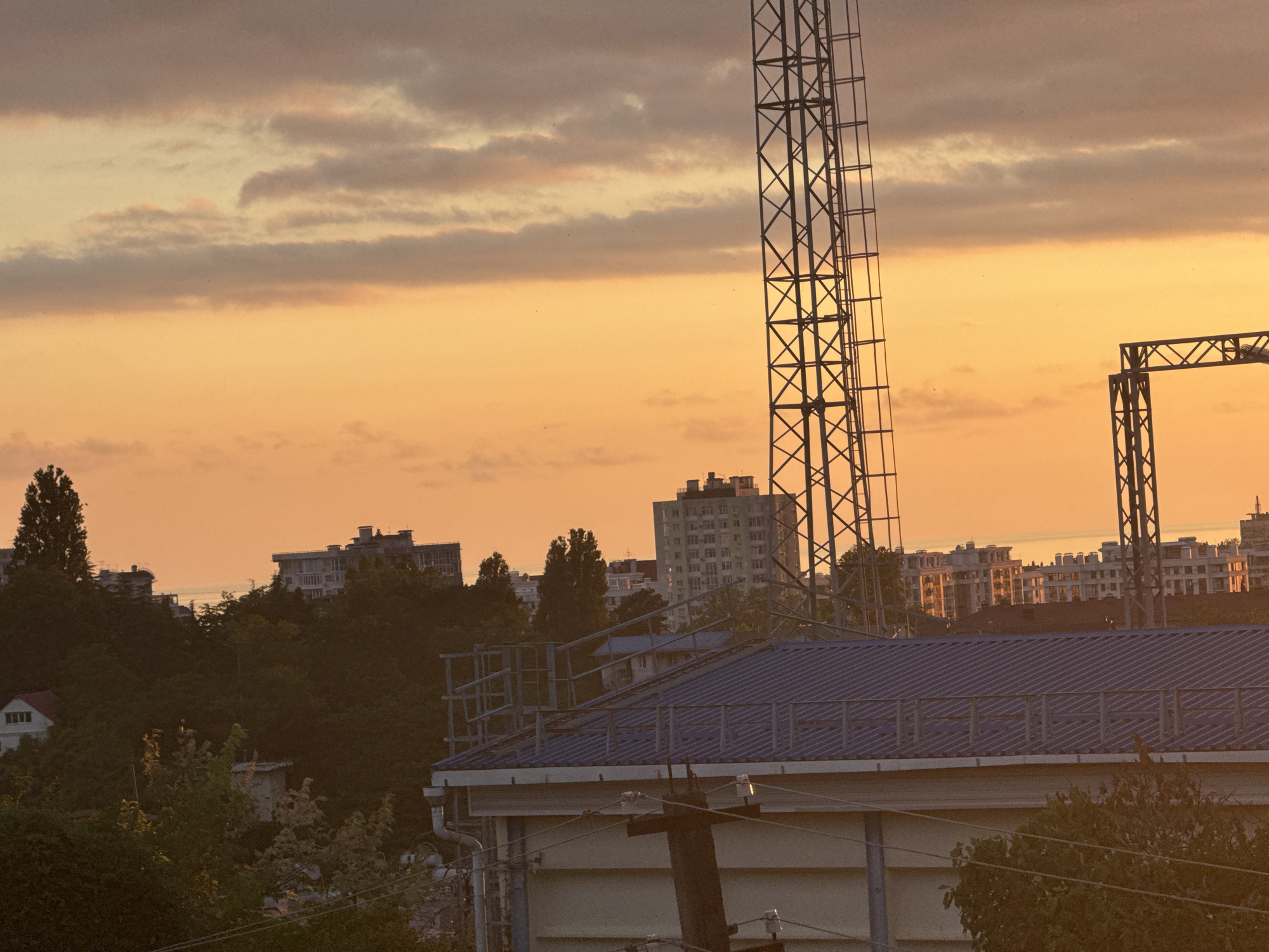 Golden hour over Sochi's skyline, multiple angles