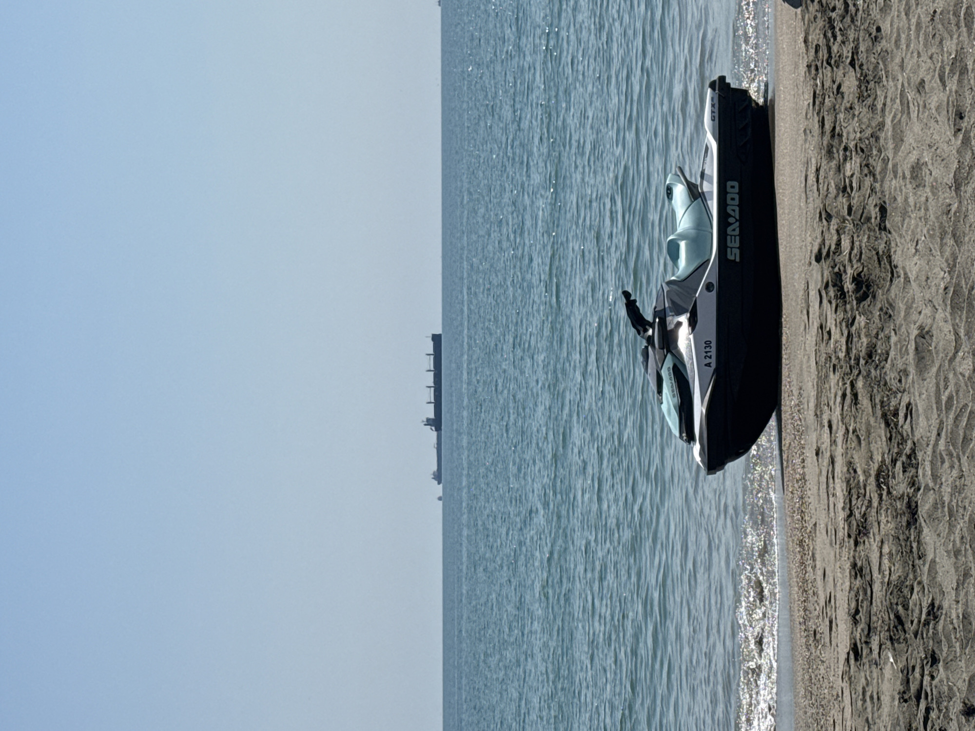 Sea-Doo jet ski parked on a calm Burgas beach