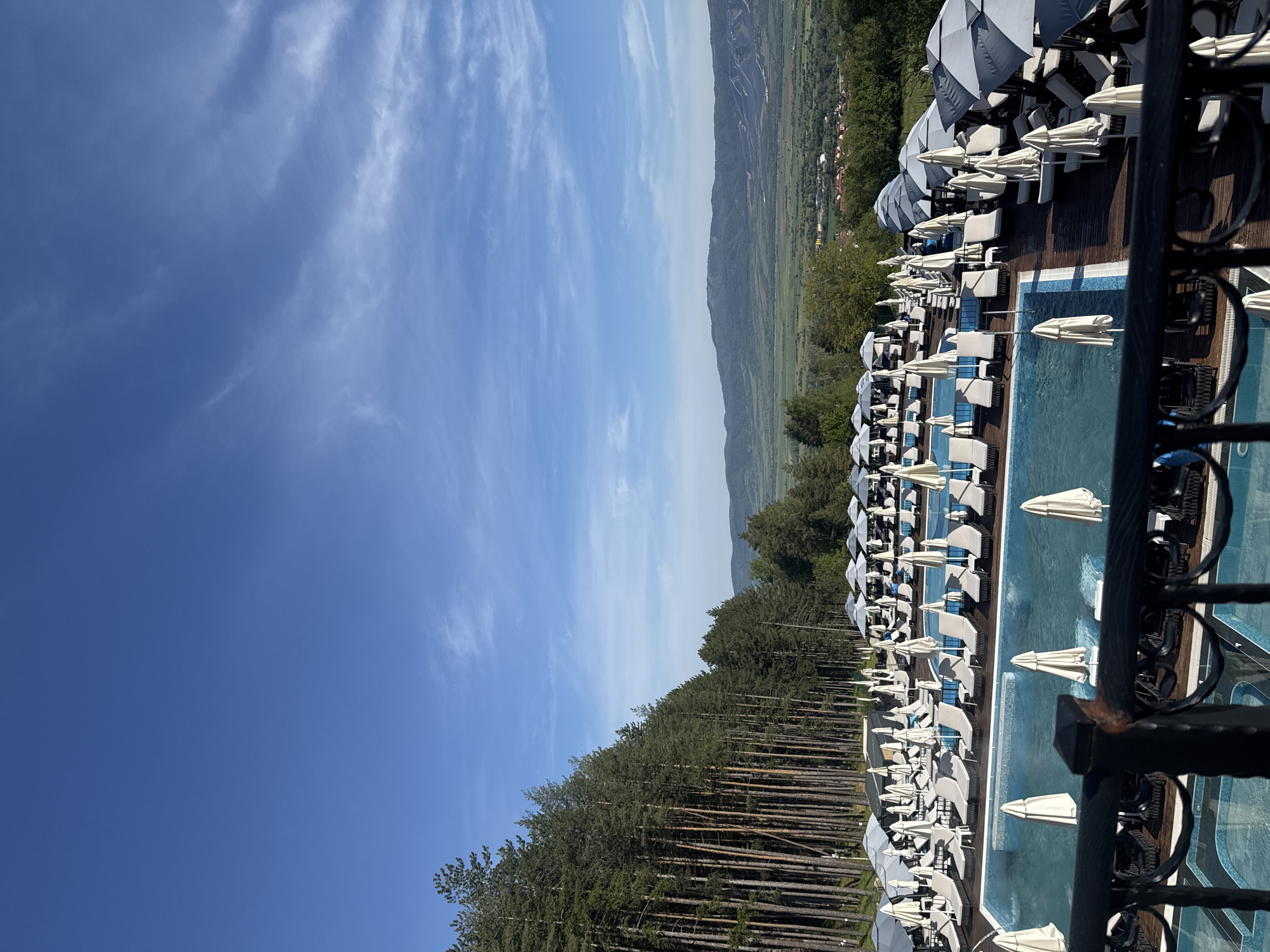 Outdoor pool complex photographed in Sapareva Banya, Bulgaria