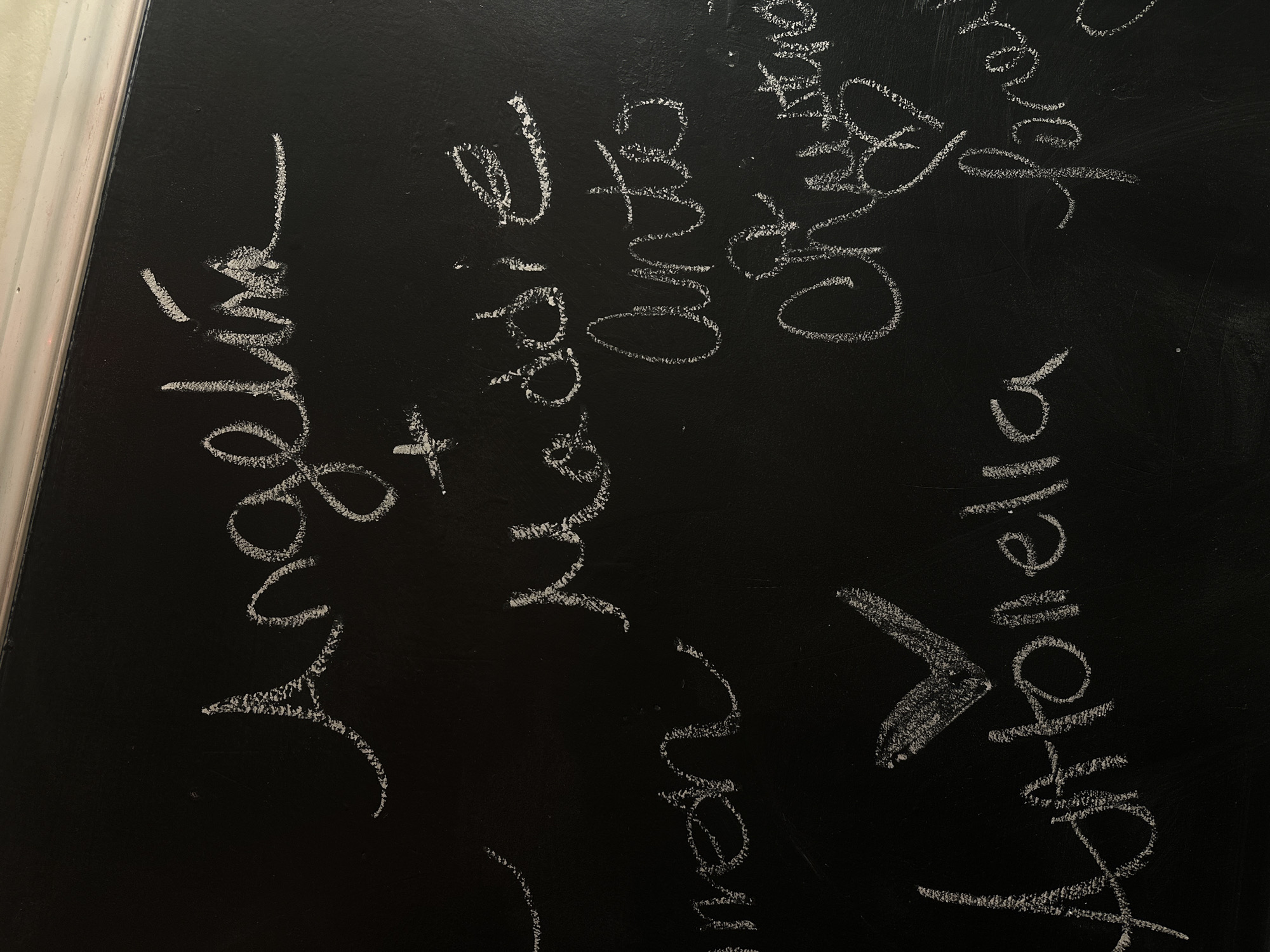 Chalk writing with names, food items spotted in Boca Raton