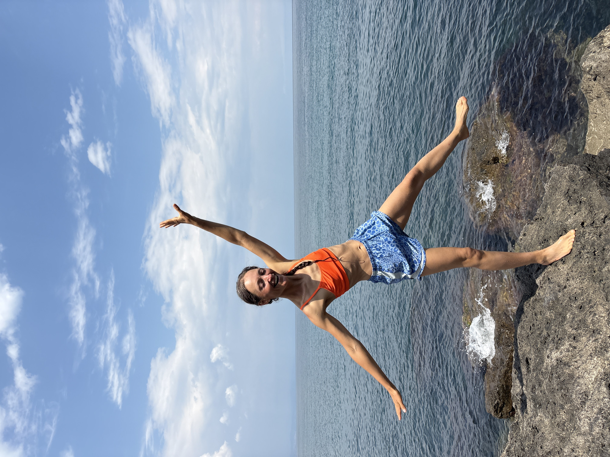 Afternoon on the rocks at the Black Sea coast, Ukraine